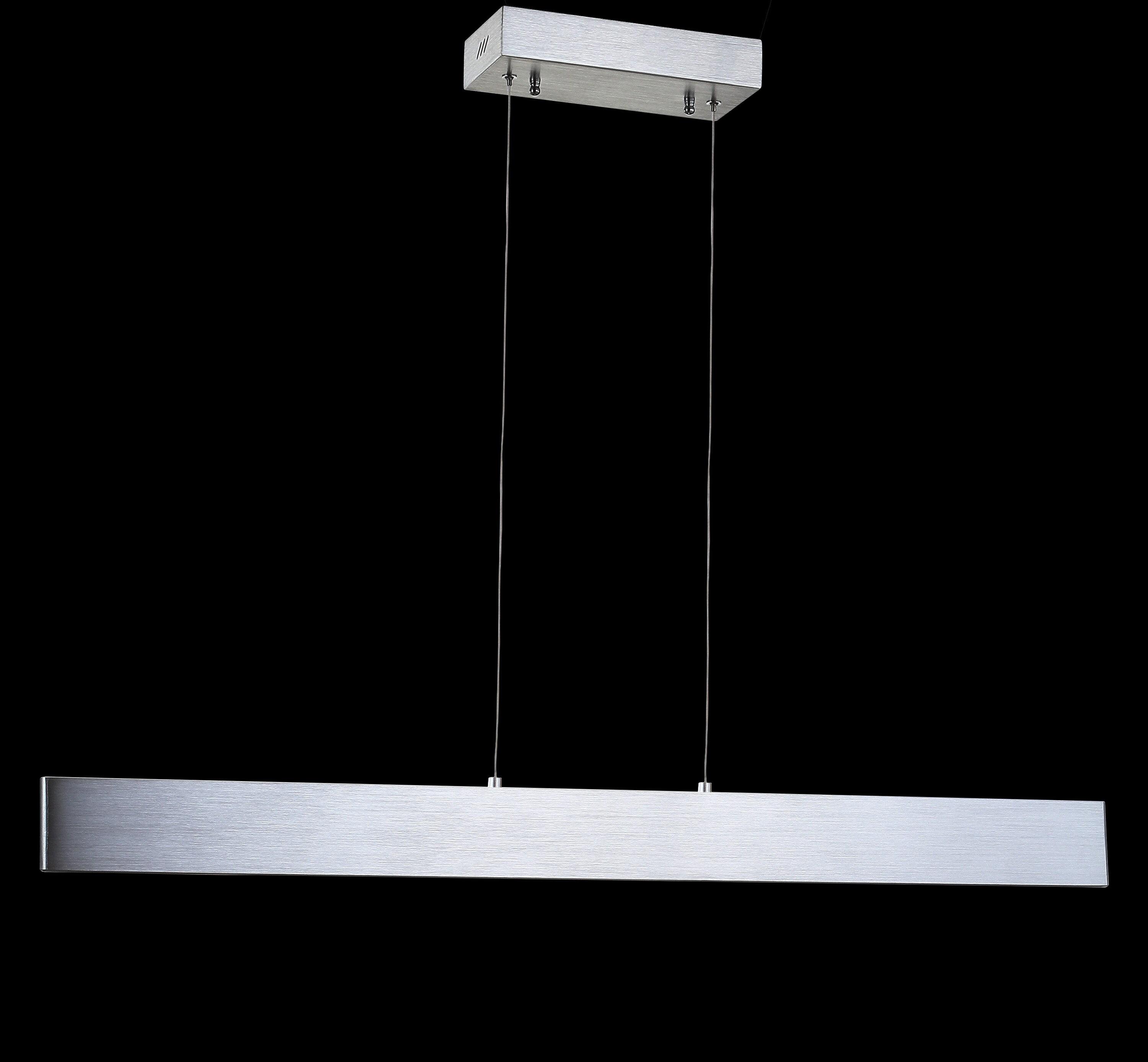 Draper 40" Dimmable Adjustable Integrated LED Metal Linear Pendant, Brushed Aluminum