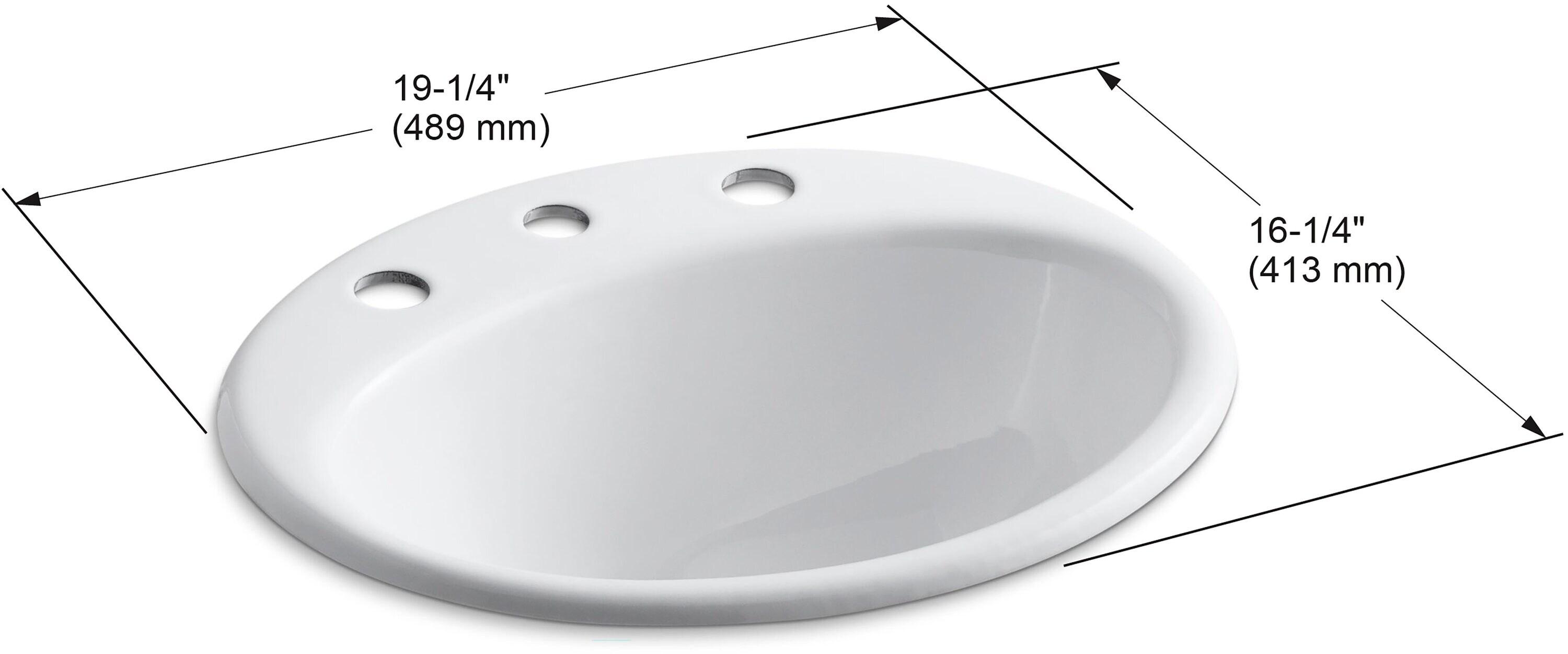 Farmington Self Rimming Bathroom Sink with Center