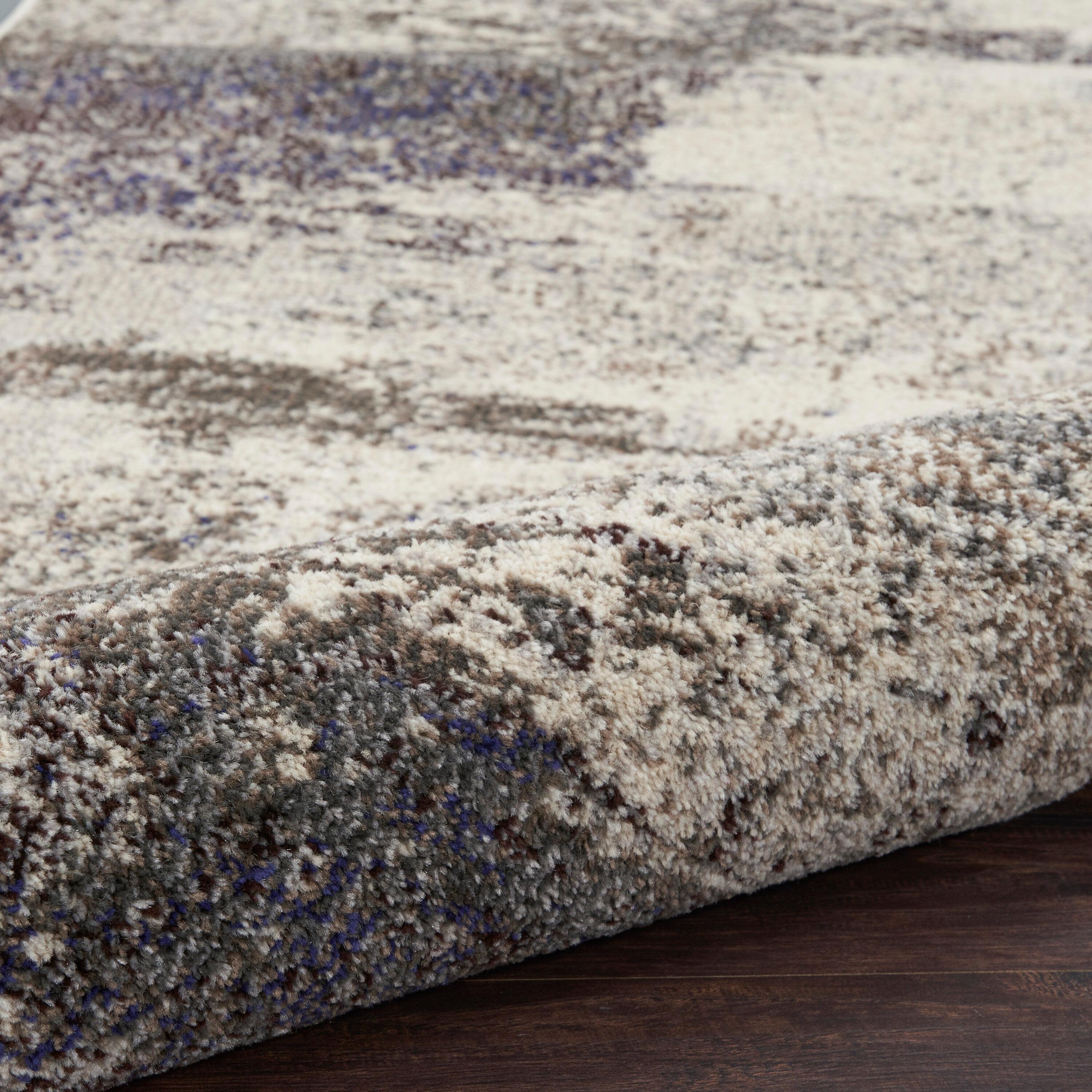Nourison Celestial CES02 2'2" x 10' Ivory/Grey Area Rug