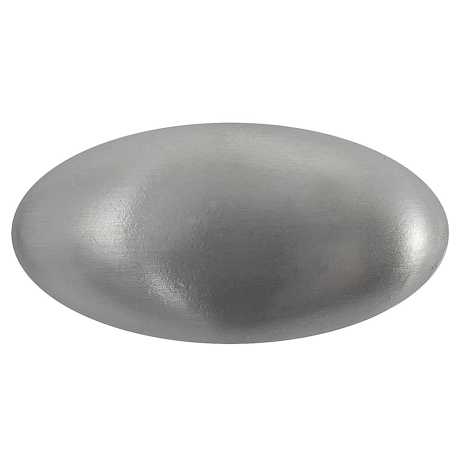 Nantucket Satin Pewter Round Metal Knob with Mounting Hardware