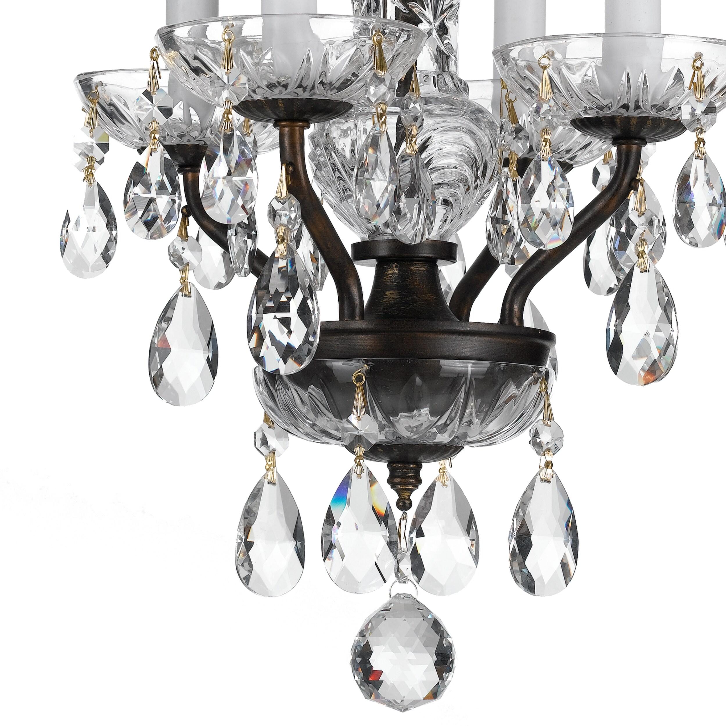 Crystorama Lighting - Traditional Crystal - 15 Inch 4 Light Chandelier-Swarovski