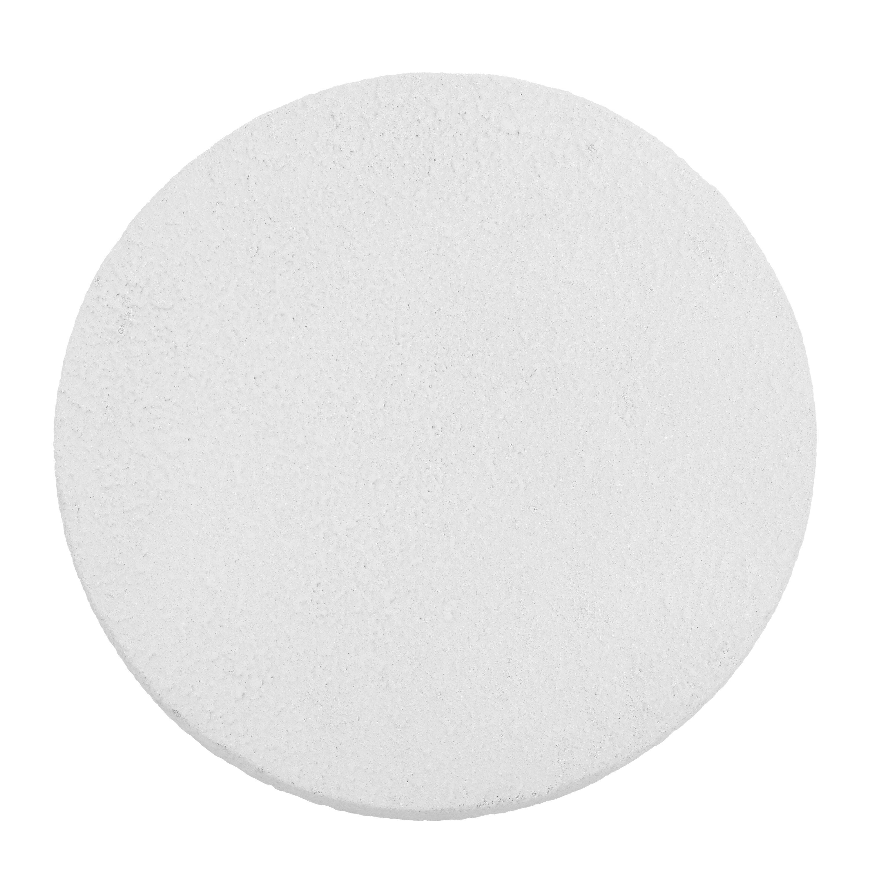 Greta 18" Mid-Century Modern Drum Accent Table , White - JONATHAN Y