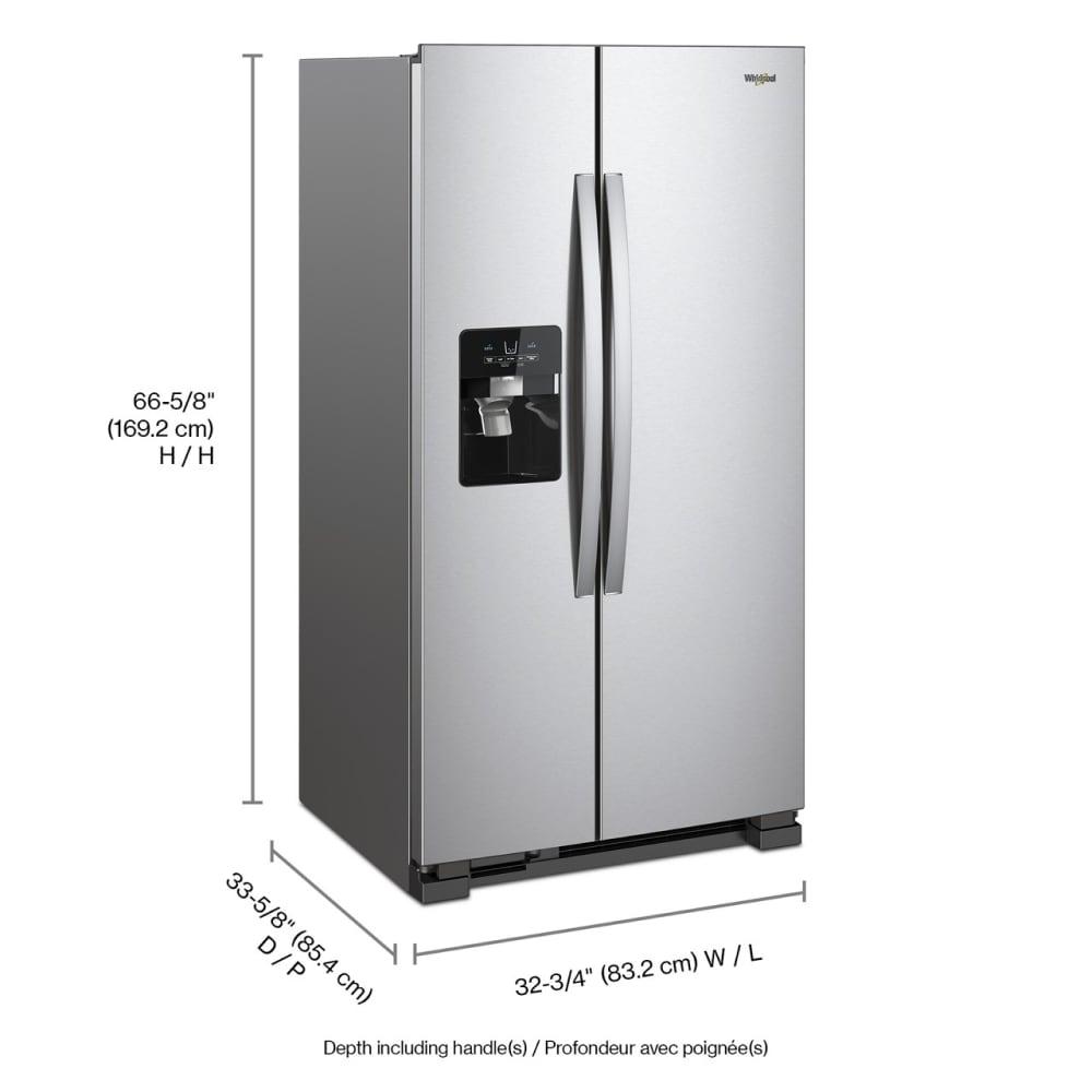 Whirlpool WRS321SDHZ 21 Cu. Ft. Stainless Side-by-Side Refrigerator