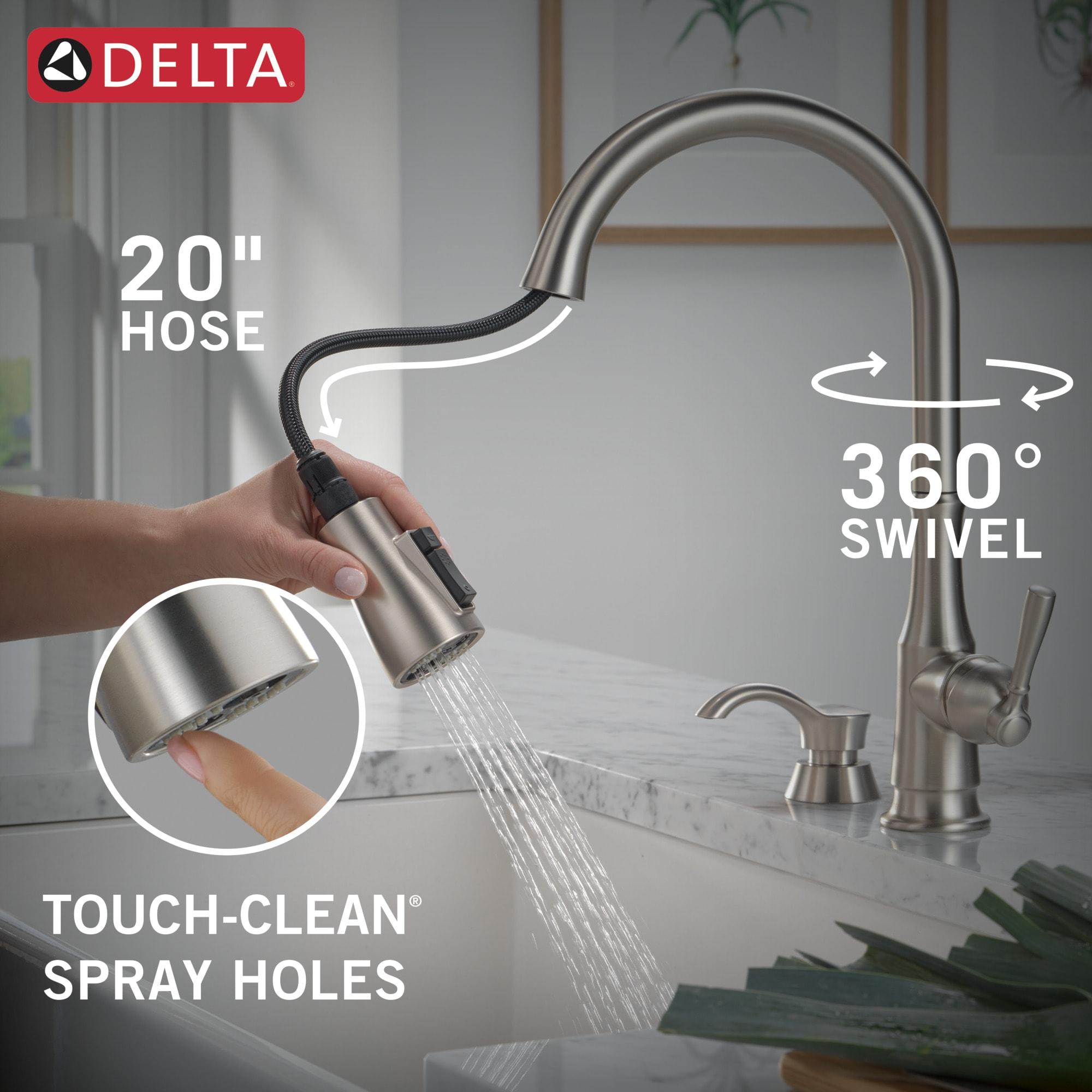 Capertee Pull Down Sprayer Kitchen Sink Faucet with Matching Soap Dispenser