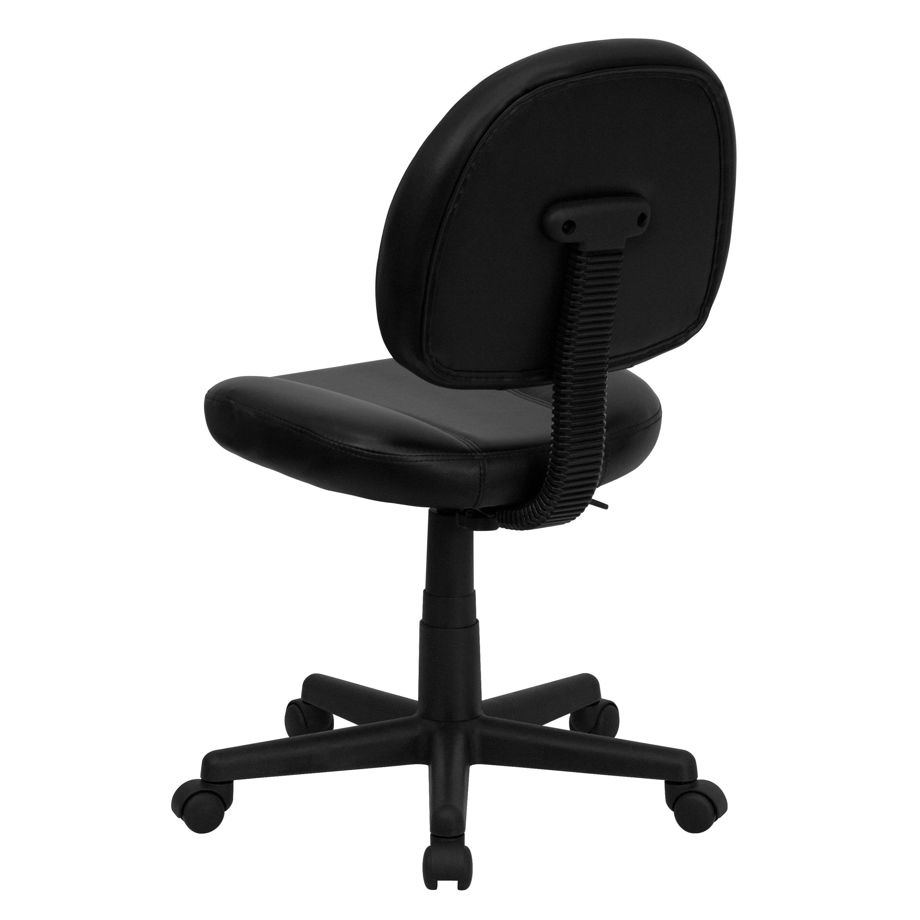 Flash Furniture Mid-Back LeatherSoft Swivel Ergonomic Task Office Chair with Back Depth Adjustment