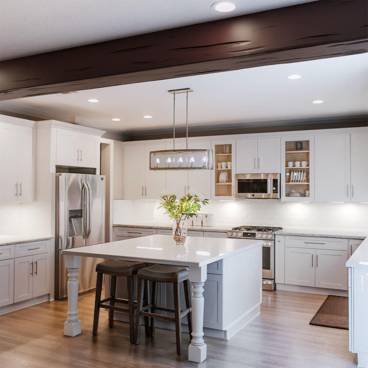 Ekena Millwork Pecky Cypress Endurathane Faux Wood 3-Sided Ceiling Beam (U-beam)