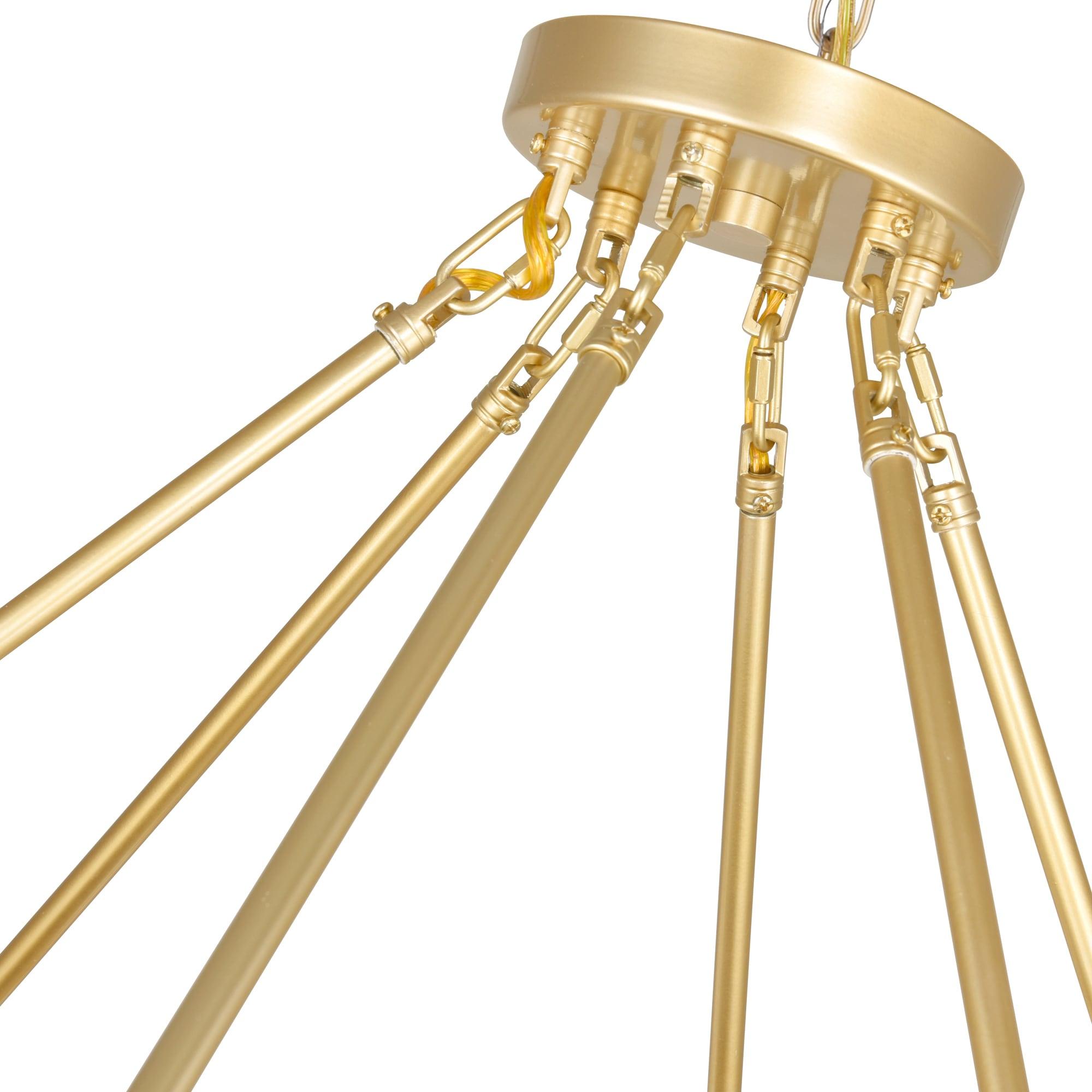 CWI Lighting Arya 70 Light Contemporary Metal Chandelier in Satin Gold