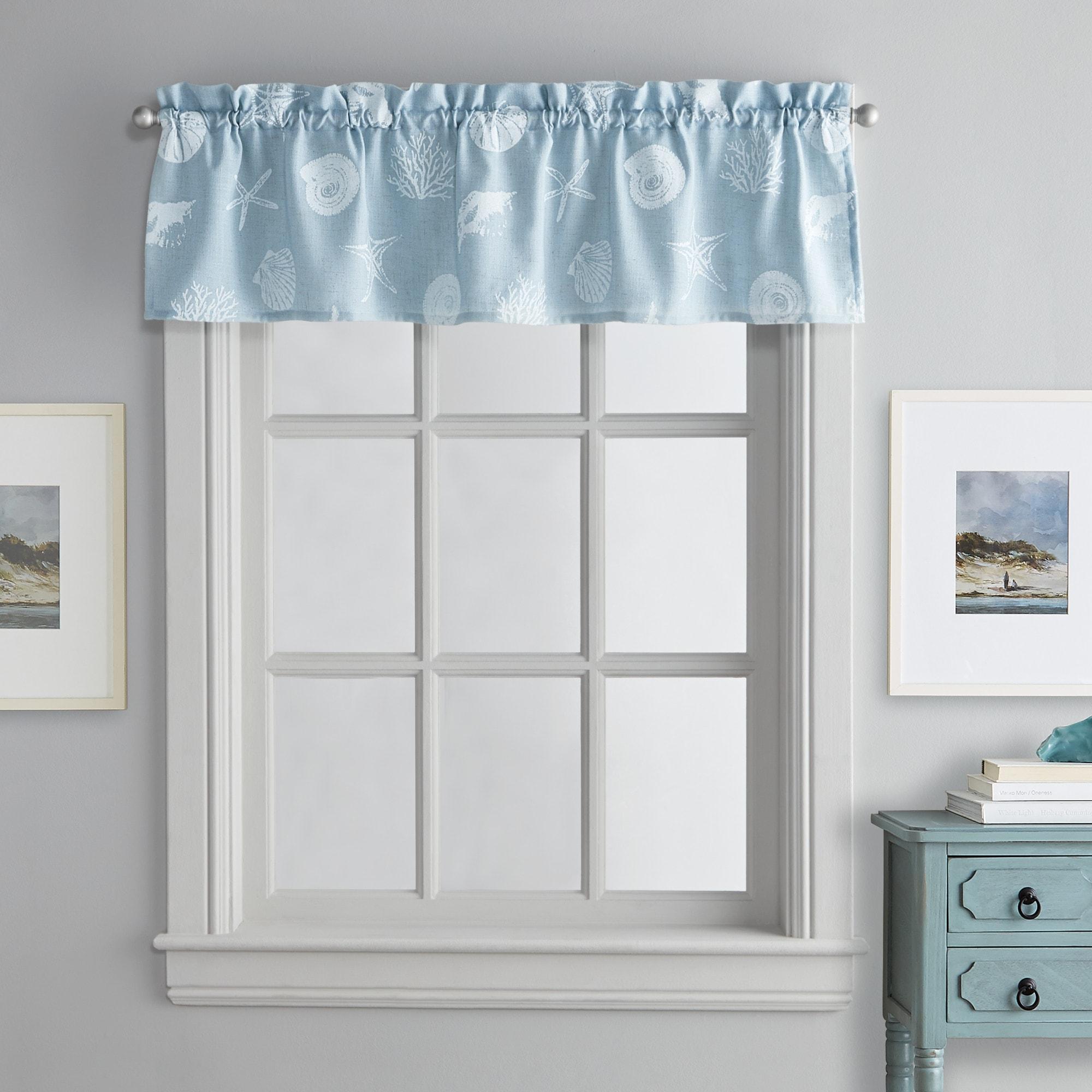 CHF Seashells Valance Printed, Aqua, Adult