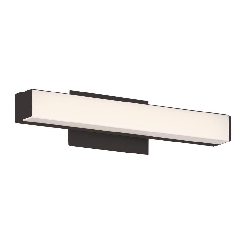 Brink 12'' Slim Black LED Bathroom Vanity & Wall Light