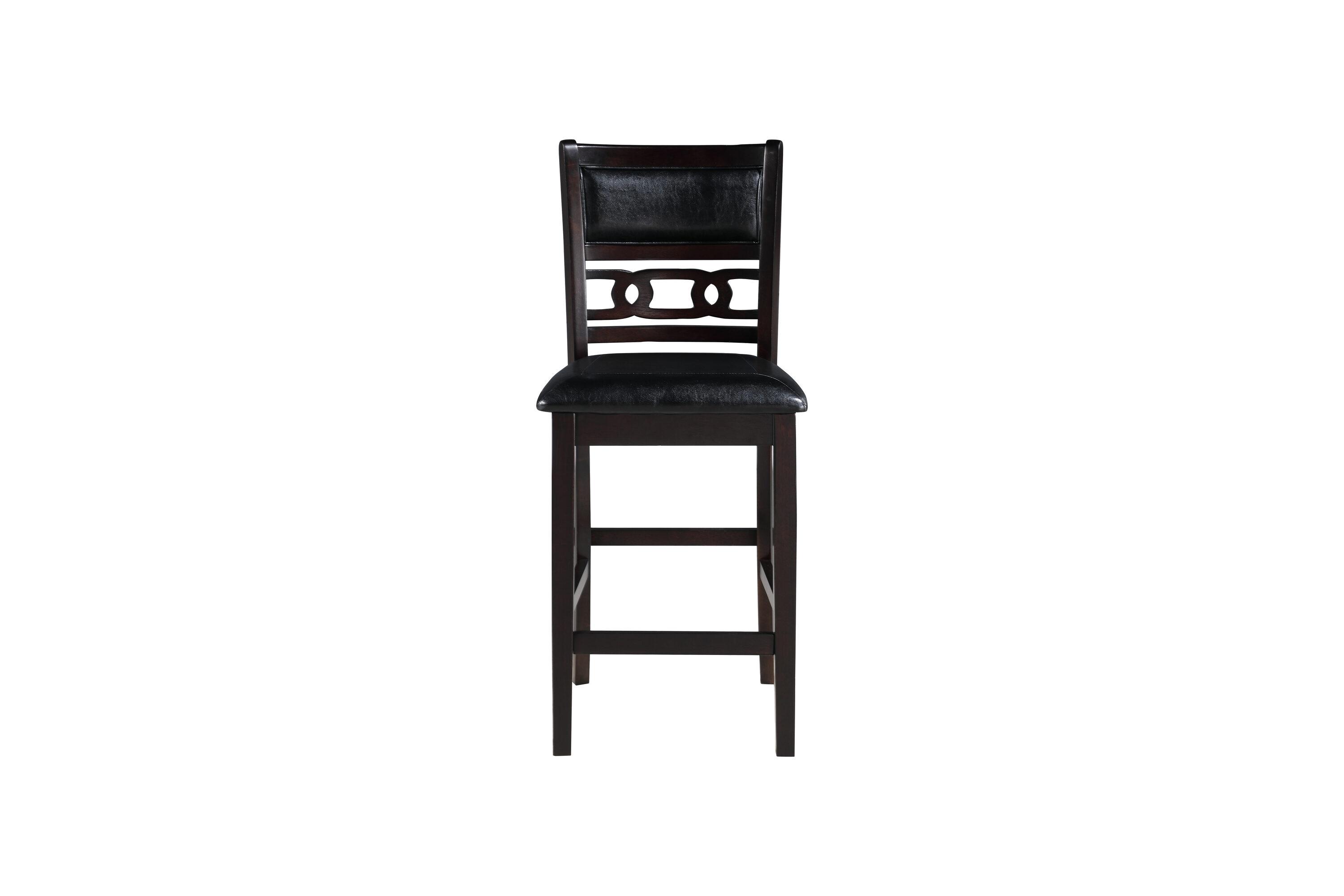 New Classic Furniture,Furniture Gia Solid Wood Counter Chairs In Ebony Black (Set Of 2)