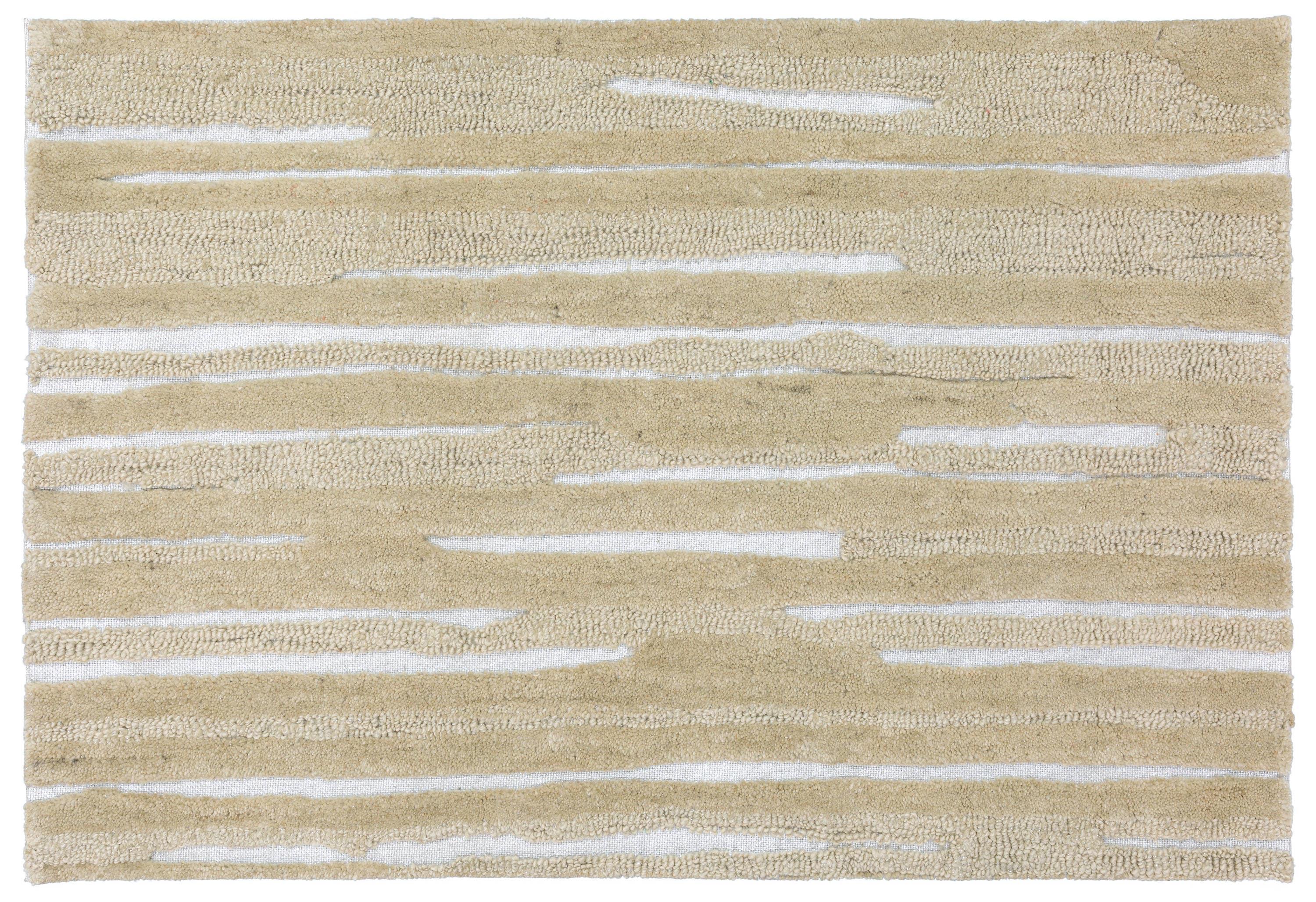 Addison Rugs Addison Dazzle Modern Hand Spun Wool and Metallic Area Rug Champagne 2' x 3' 2' x 3'