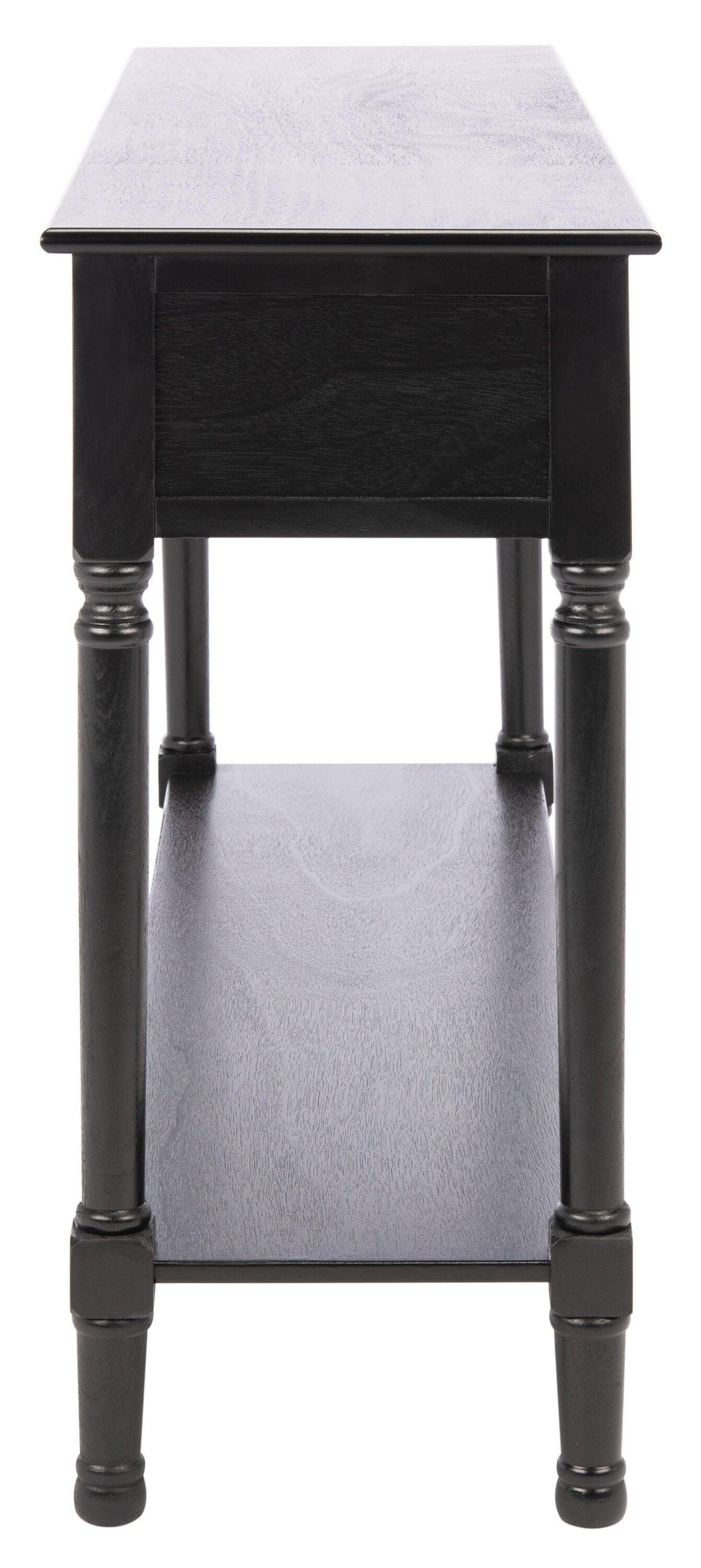 Landers 3 Drawer Console Table - CNS5711B - Black - Safavieh