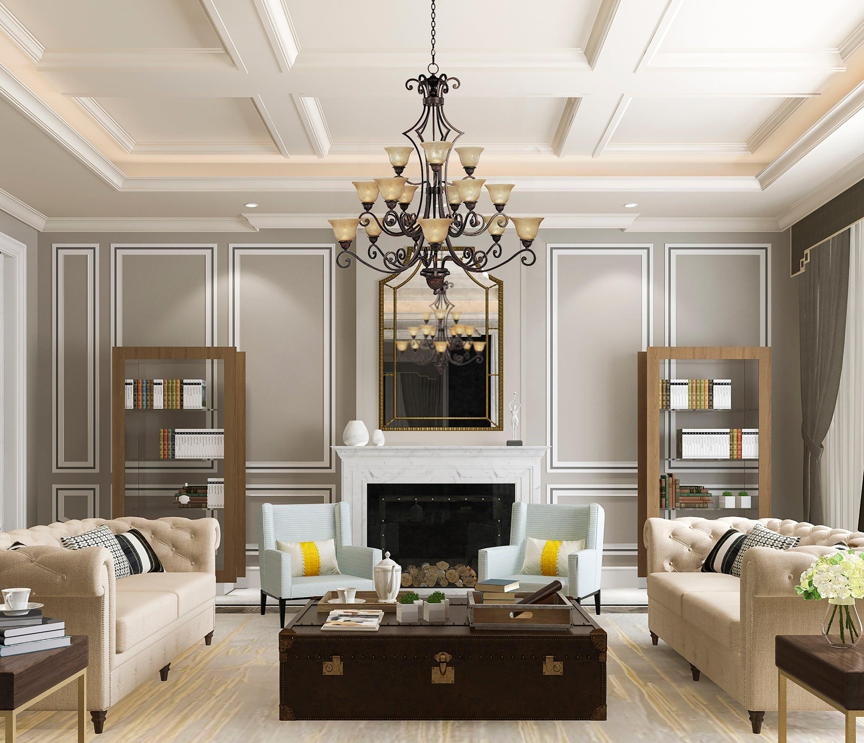 -15 Light 3-Tier Chandelier In Mediterranean Style-49 Inches Wide By 51 Inches High Maxim Lighting 11239Saoi