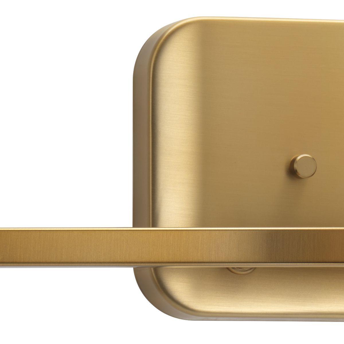 Progress Lighting Elevate 2-Light Bath in Brushed Bronze, Etched White Glass Shade, Steel Collection