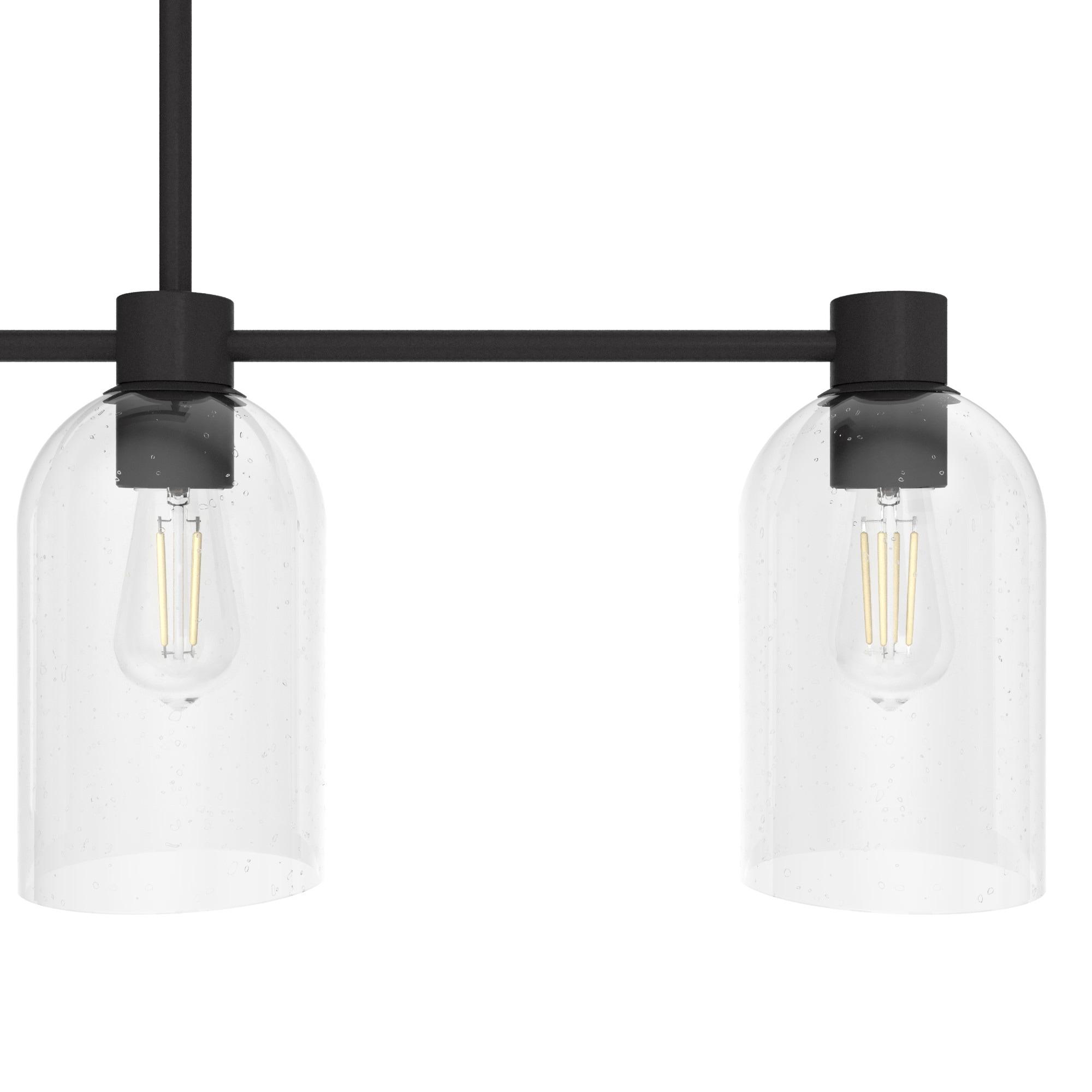 Hunter - Lochemeade 4-light Noble Bronze, Large Chandelier, Dimmable, Linear Shaped, for Bedrooms, Kitchens, Dining, Living Rooms - 19720