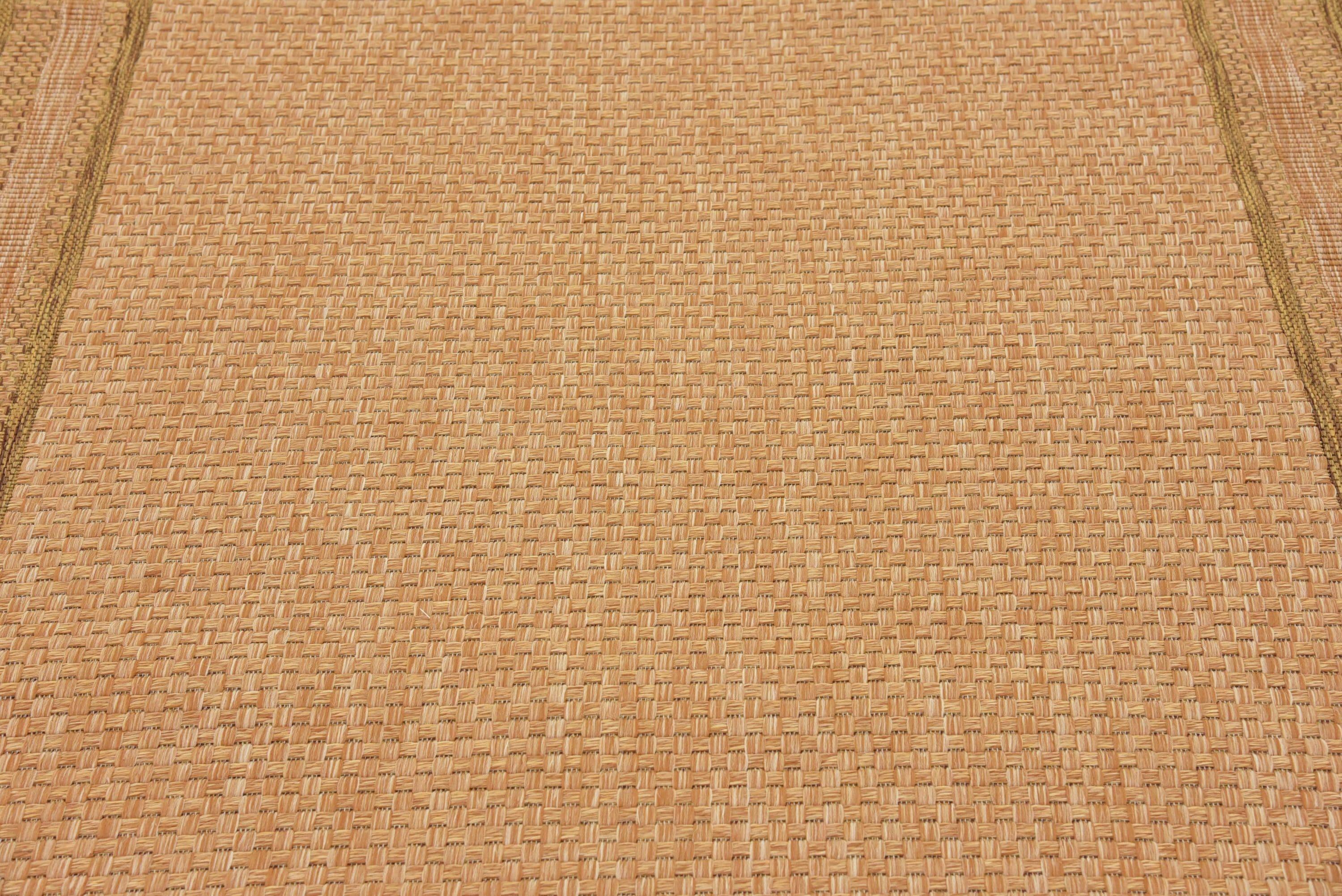 Unique Loom 5' 3 x 8' 0 Tan Outdoor Border Multi Border Area Rug