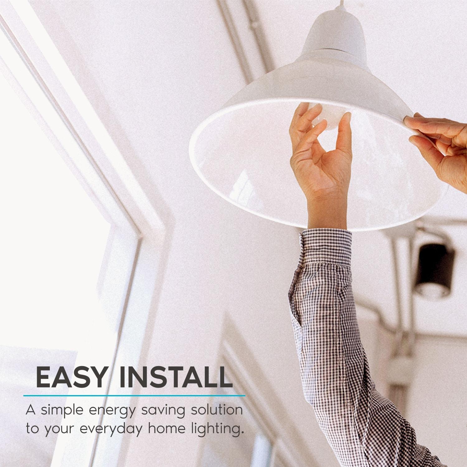 Luxrite A19 LED Bulb, 60W Equivalent, 3000K Soft White, Dimmable, 800 Lumens, Enclosed Fixture Rated, UL Listed, GU24 Base 24 Pack