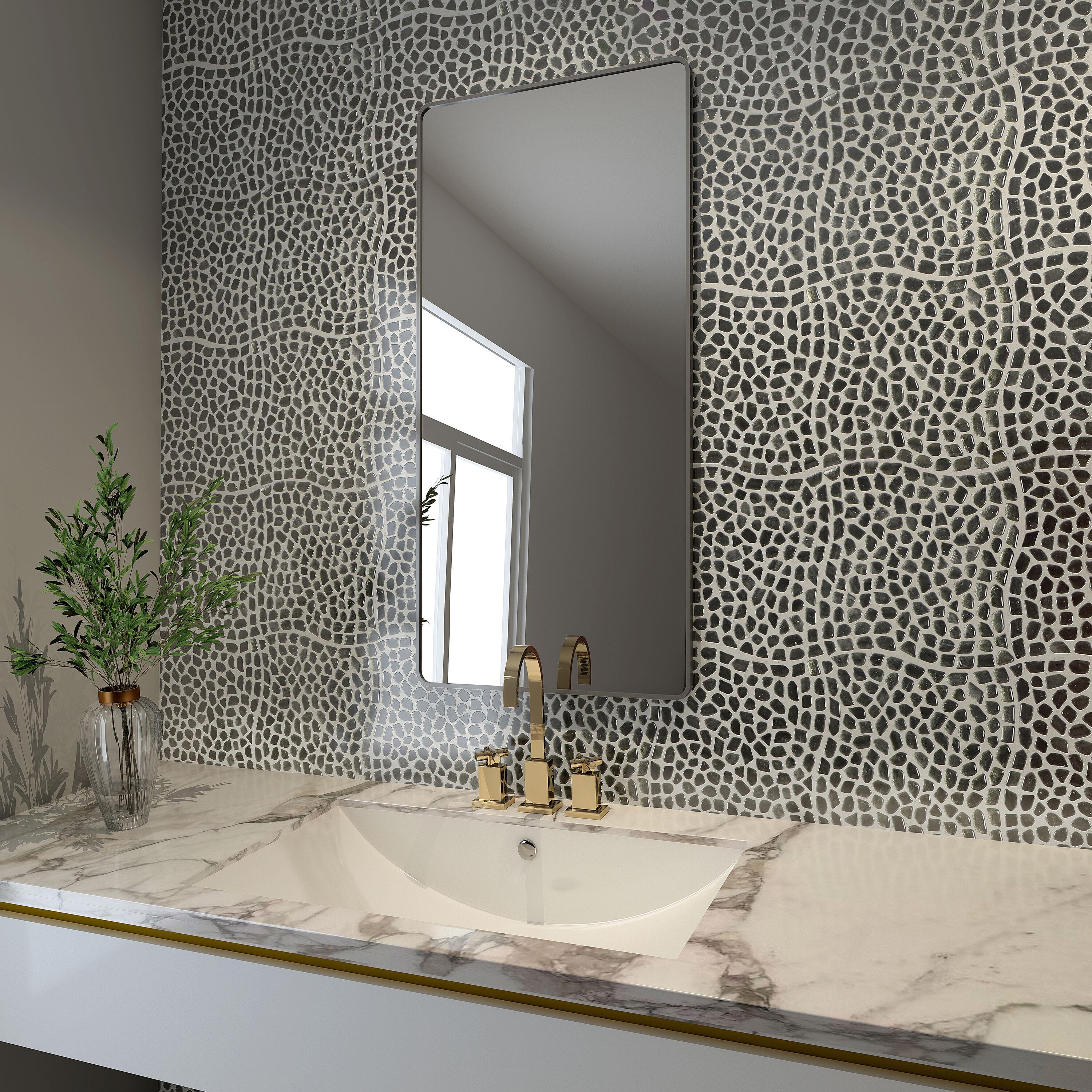 Bond Tile Fractal Pebble 11.88 in. x 11.88 in. Polished Glass Wall Mosaic Tile (0.98 Sq. Ft. / Each)