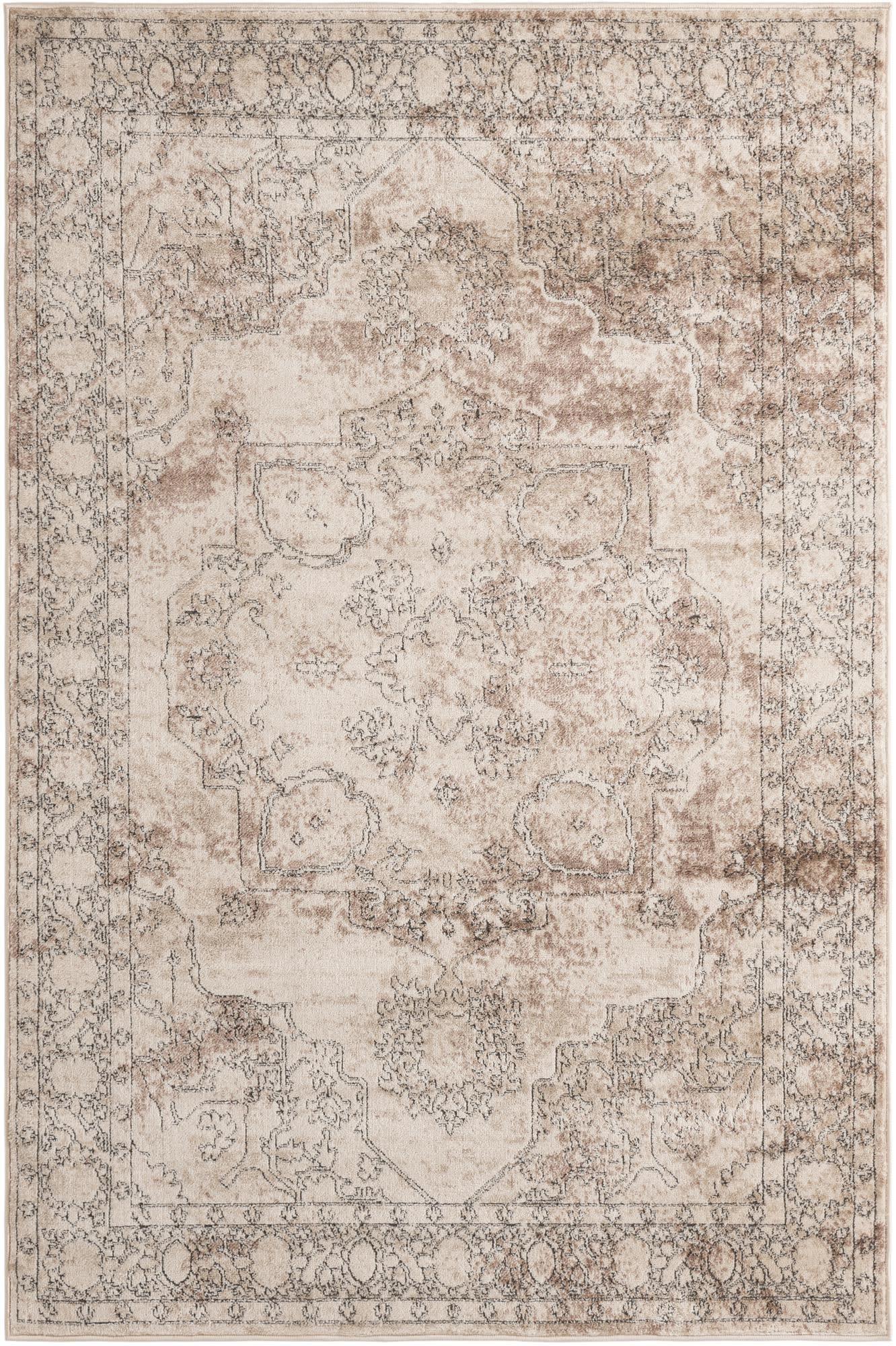 Unique Loom Portland Collection Area Rug - Canby (5' 3" x 8' Rectangle Ivory/Beige)