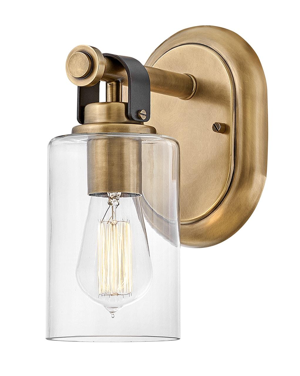 April Single Transparent Dimmable Bath Sconce