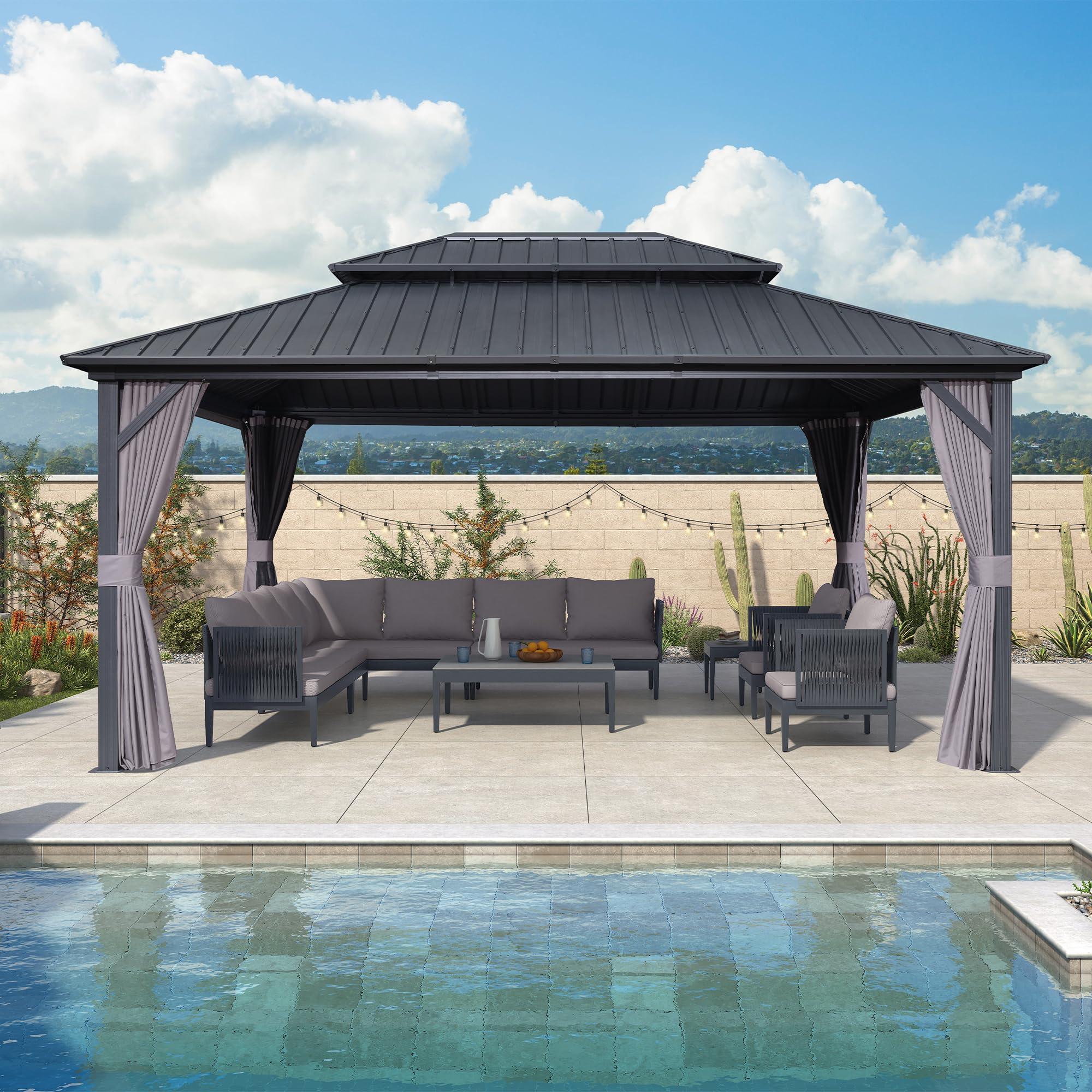 Purple Leaf Aluminum Patio Gazebo