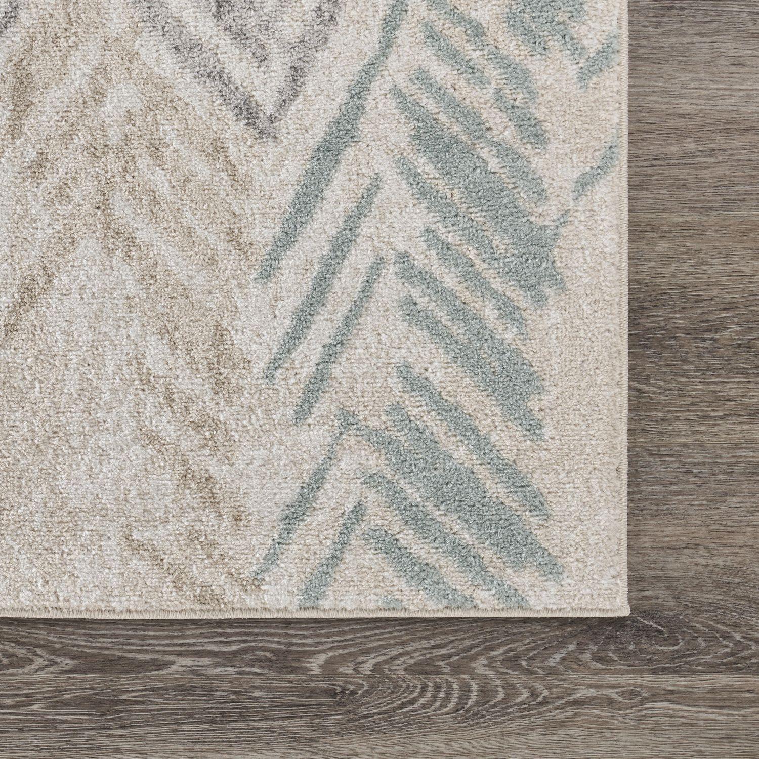 Ox Bay Arrows Distressed 5x8 Multi-color Chevron Herringbone Area Rug