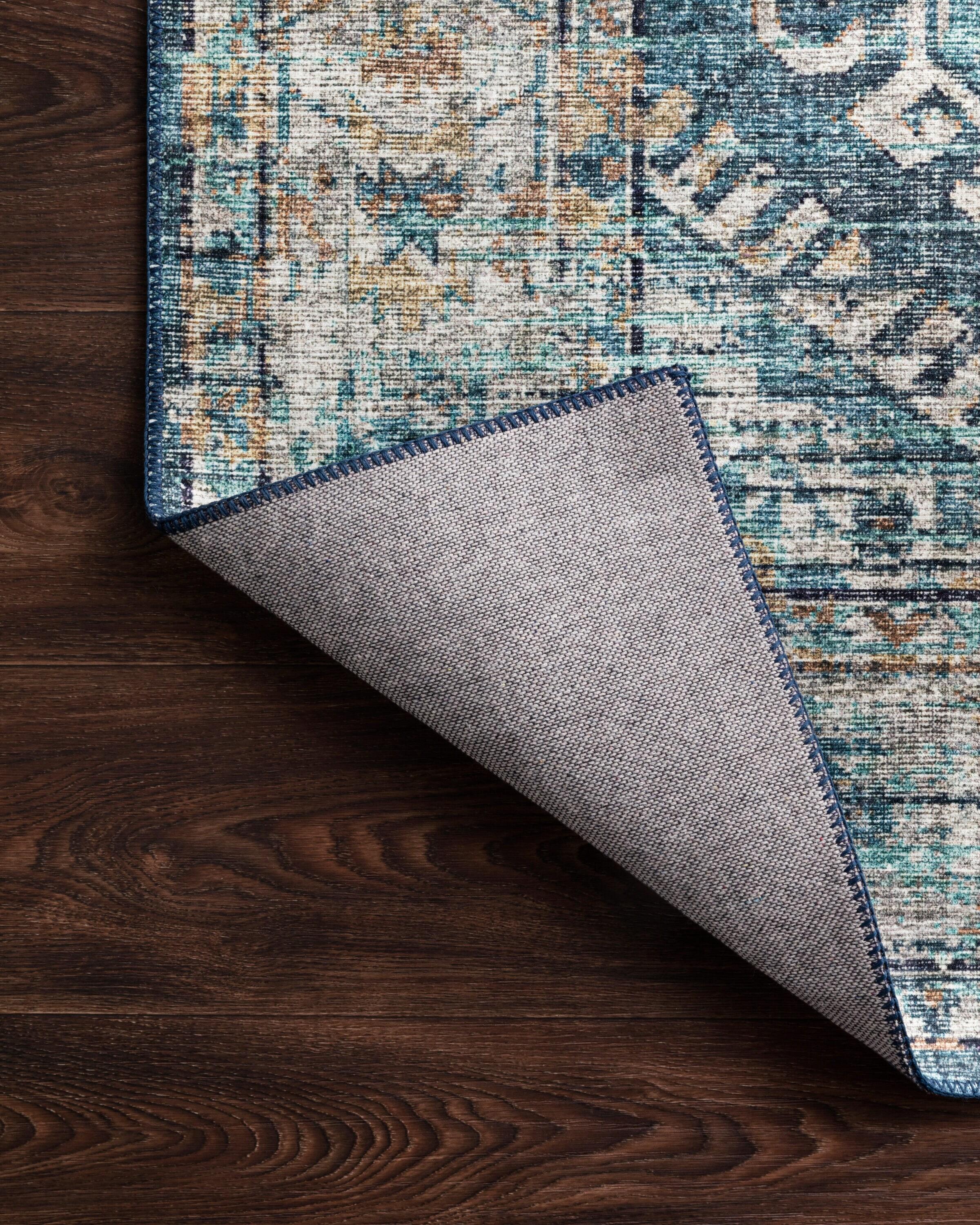 Skye Denim and Natural Hand-Knotted Wool Runner Rug