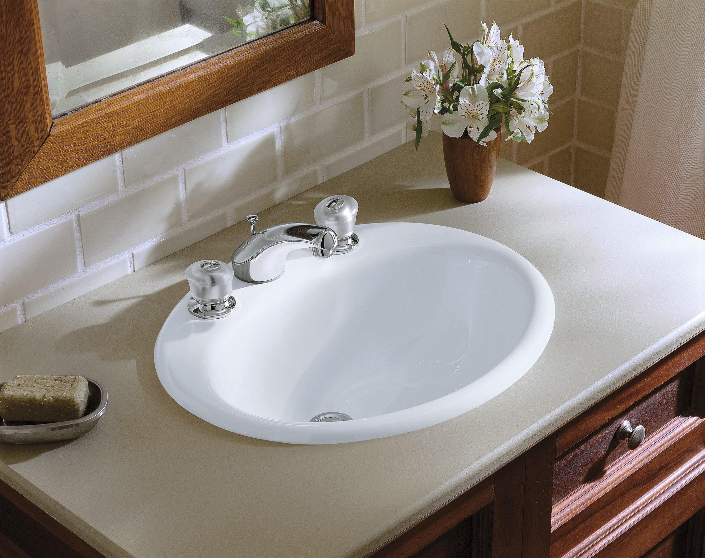 Farmington Self Rimming Bathroom Sink with Center