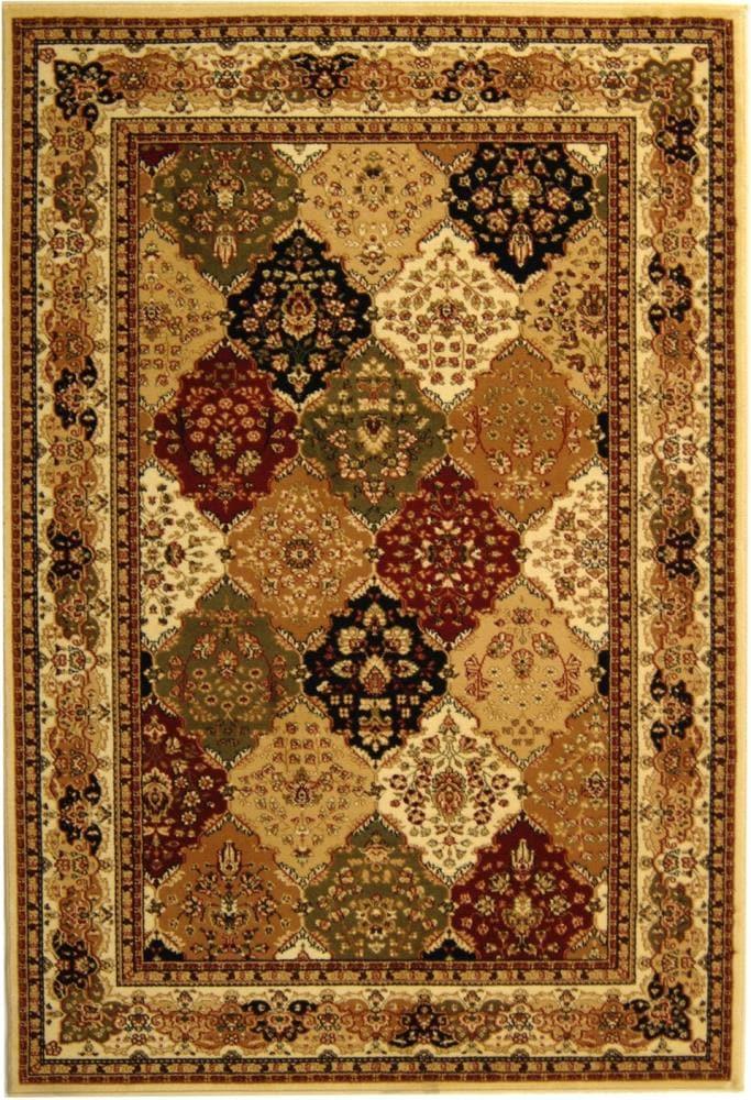 Lyndhurst LNH221 Power Loomed Area Rug - Multi/Ivory - 5'3"x7'6" - Safavieh