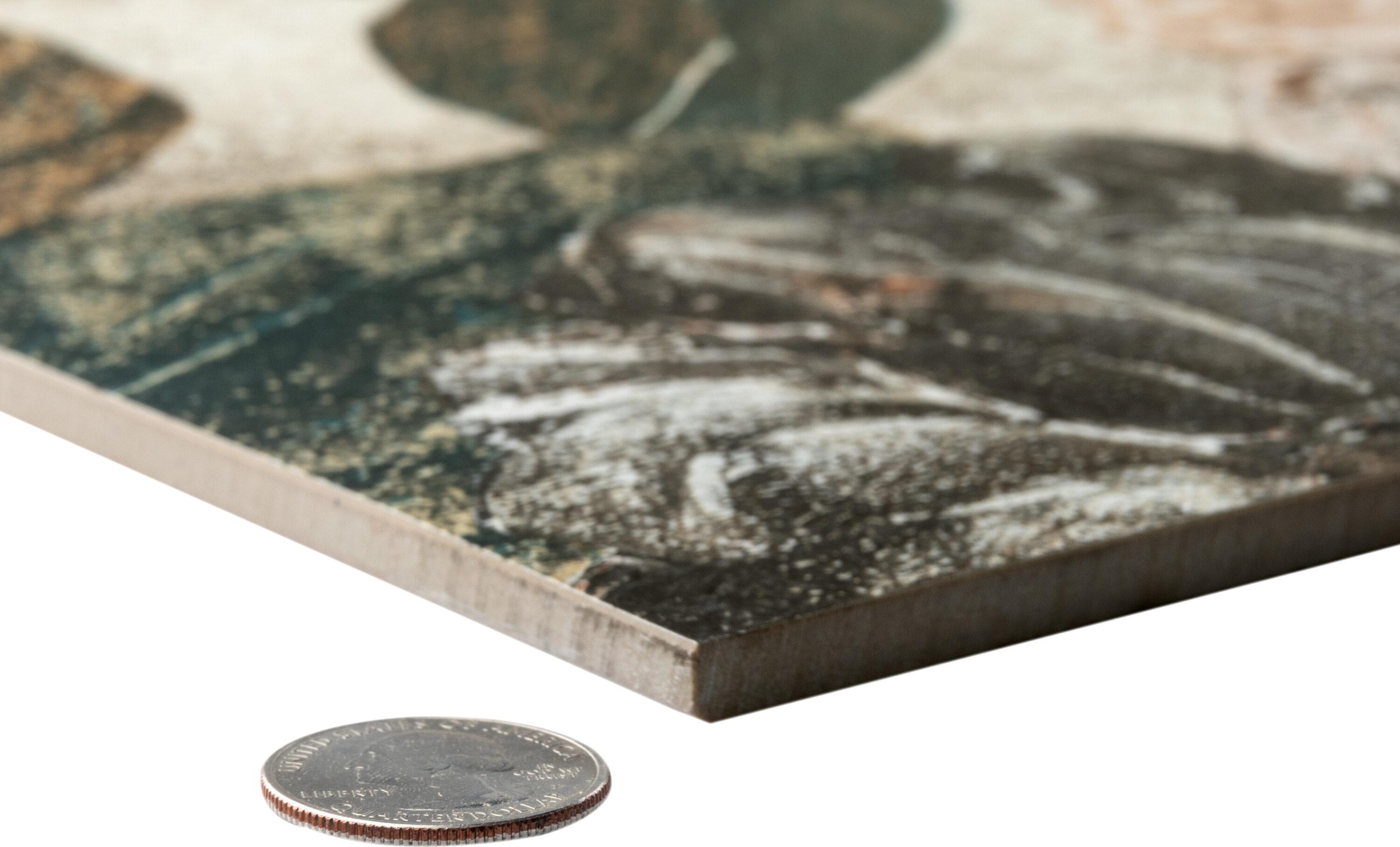 Merola Tile Parete Fiori 24" x 47" Porcelain Natural / Floral Wall & Floor Tile