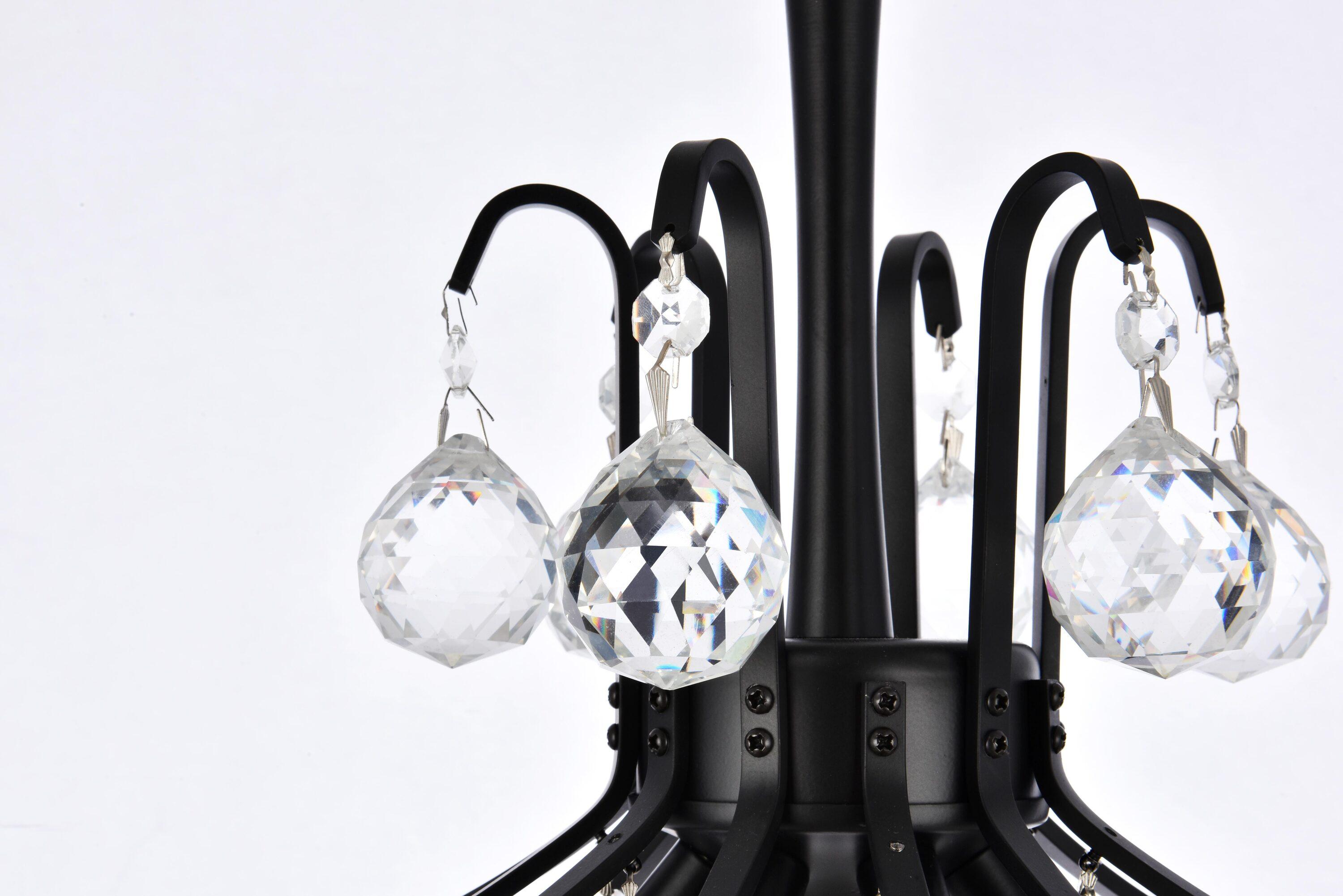 Elegant Lighting Toureg 16 inch black pendant