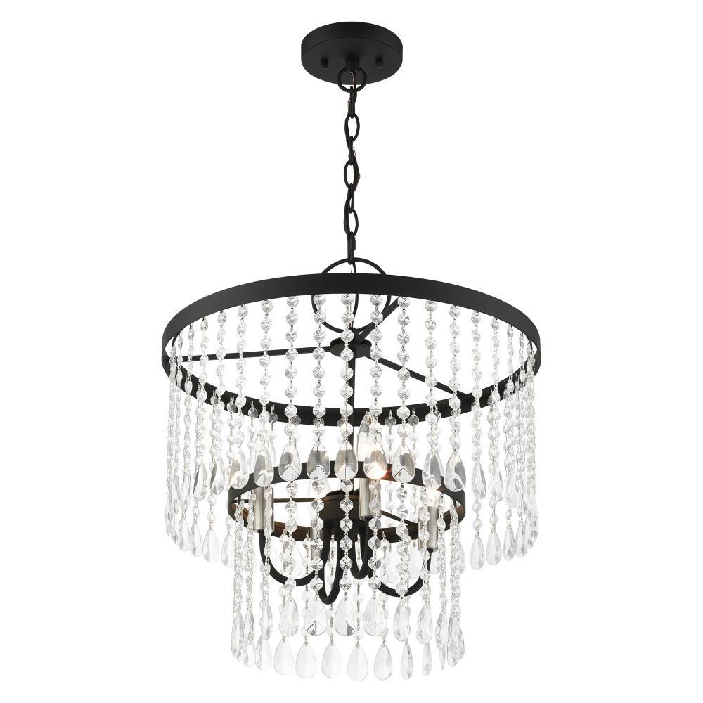 Livex Lighting Elizabeth 4 - Light Pendant in  Black