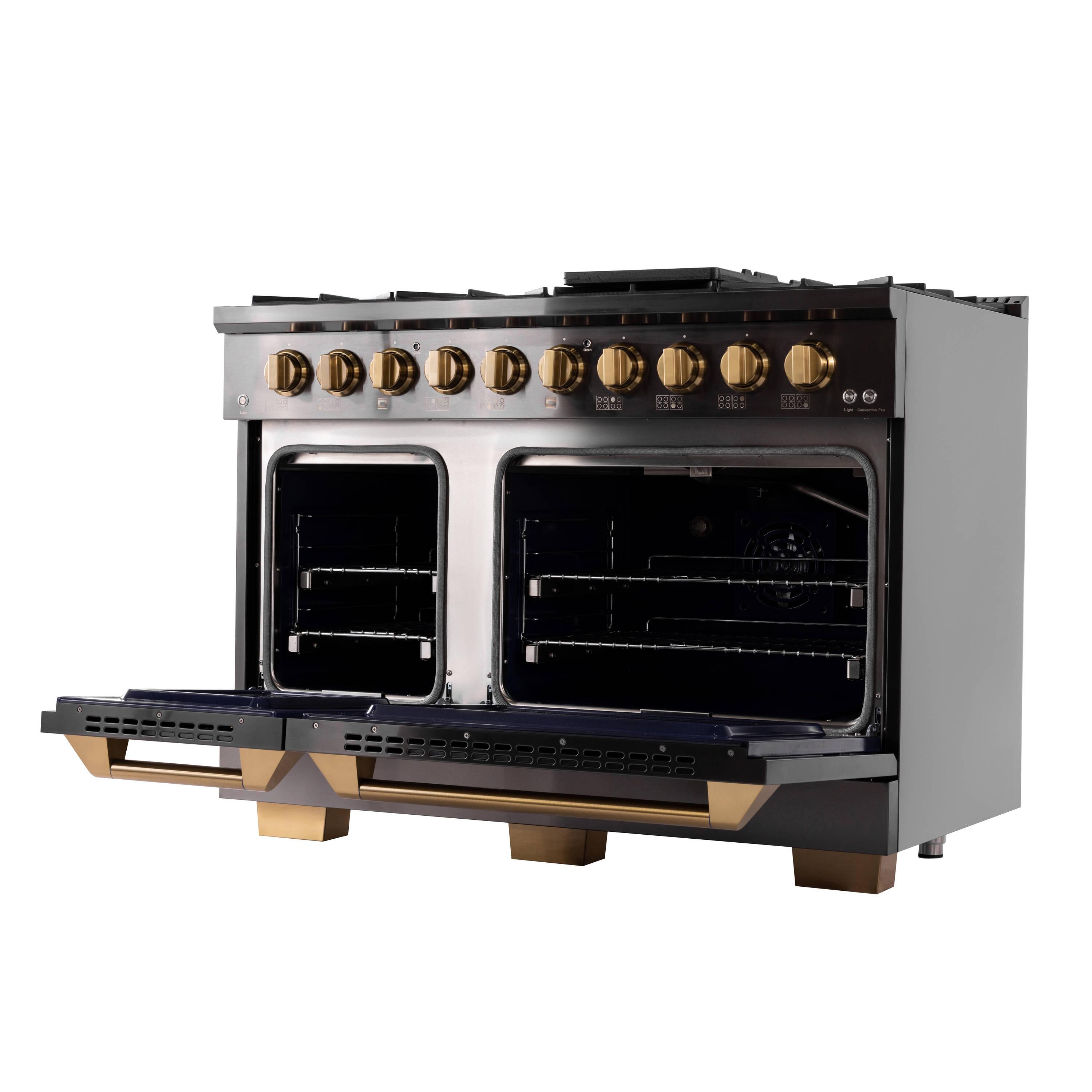 Gemstone Professional 48-in Natural Gas Range in Titanium Stainless Steel