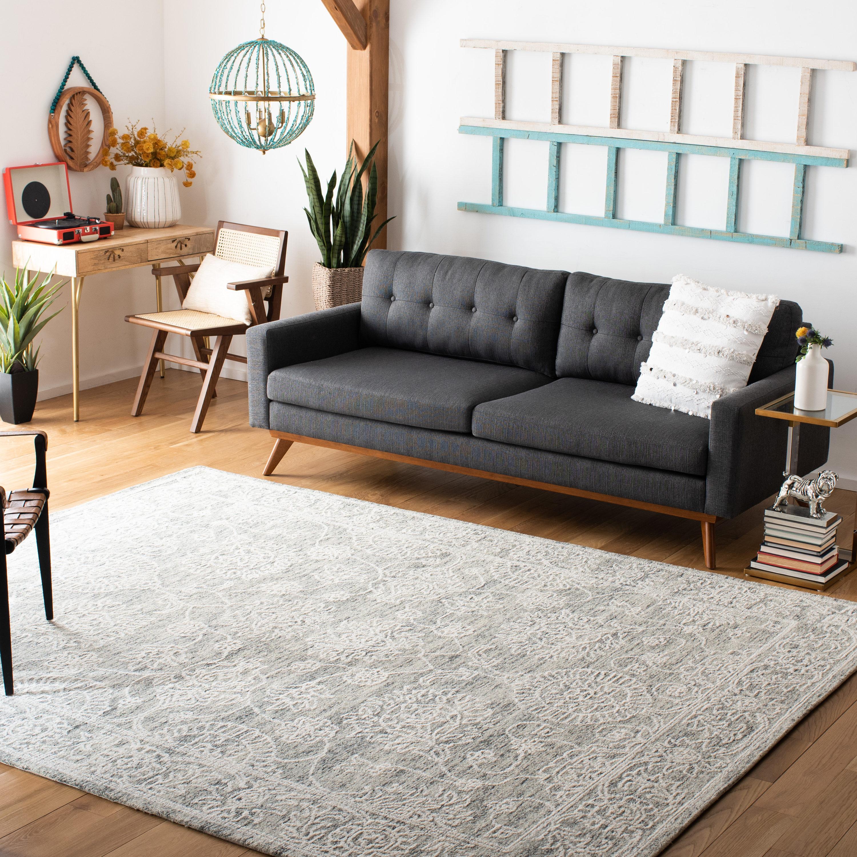 Metro MET806 Hand Tufted Indoor Area Rug - Natural/Grey - 4'x6' - Safavieh