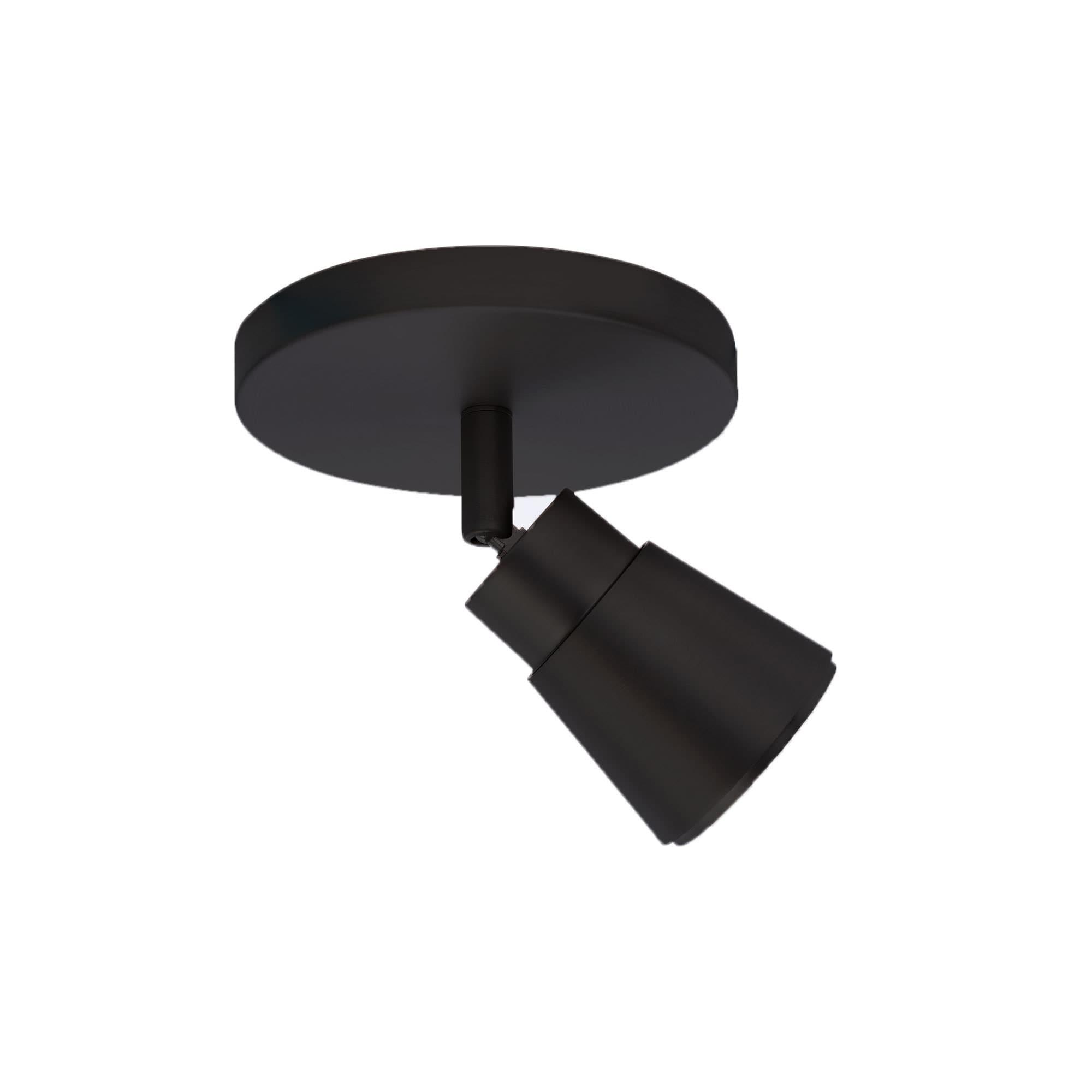 Solo Adjustable 1-Light LED 3000K Monopoint in Black with Acrylic Diffuser