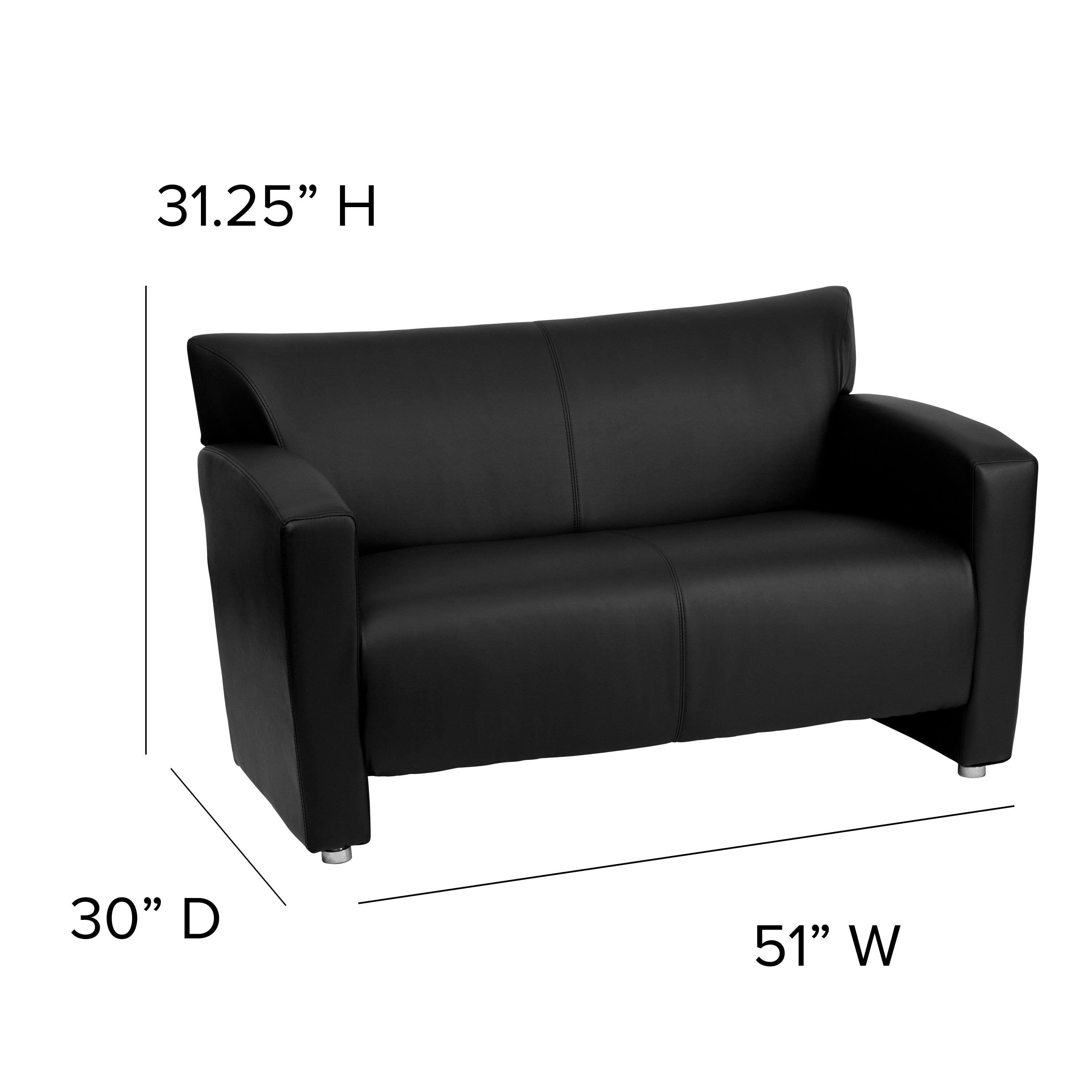 HERCULES Majesty Series LeatherSoft Loveseat with Extended Panel Arms