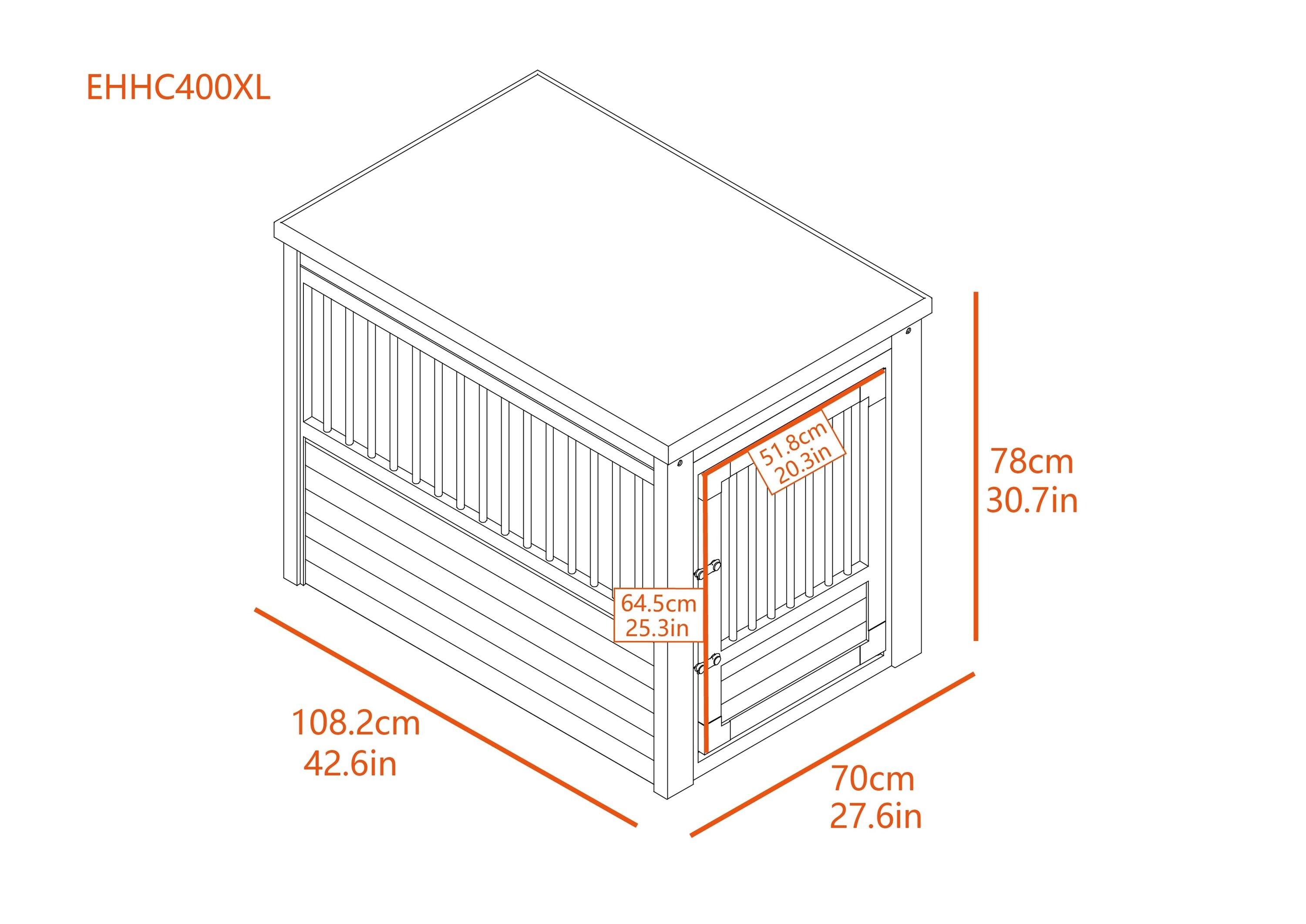 New Age Pet ECOFLEX Dog Crate End Table - Furniture-Style Pet Crate for Crate Trained Dogs - Stainless Steel Tubing & a Latched Closure - 10 Year Manufacturer's Warranty