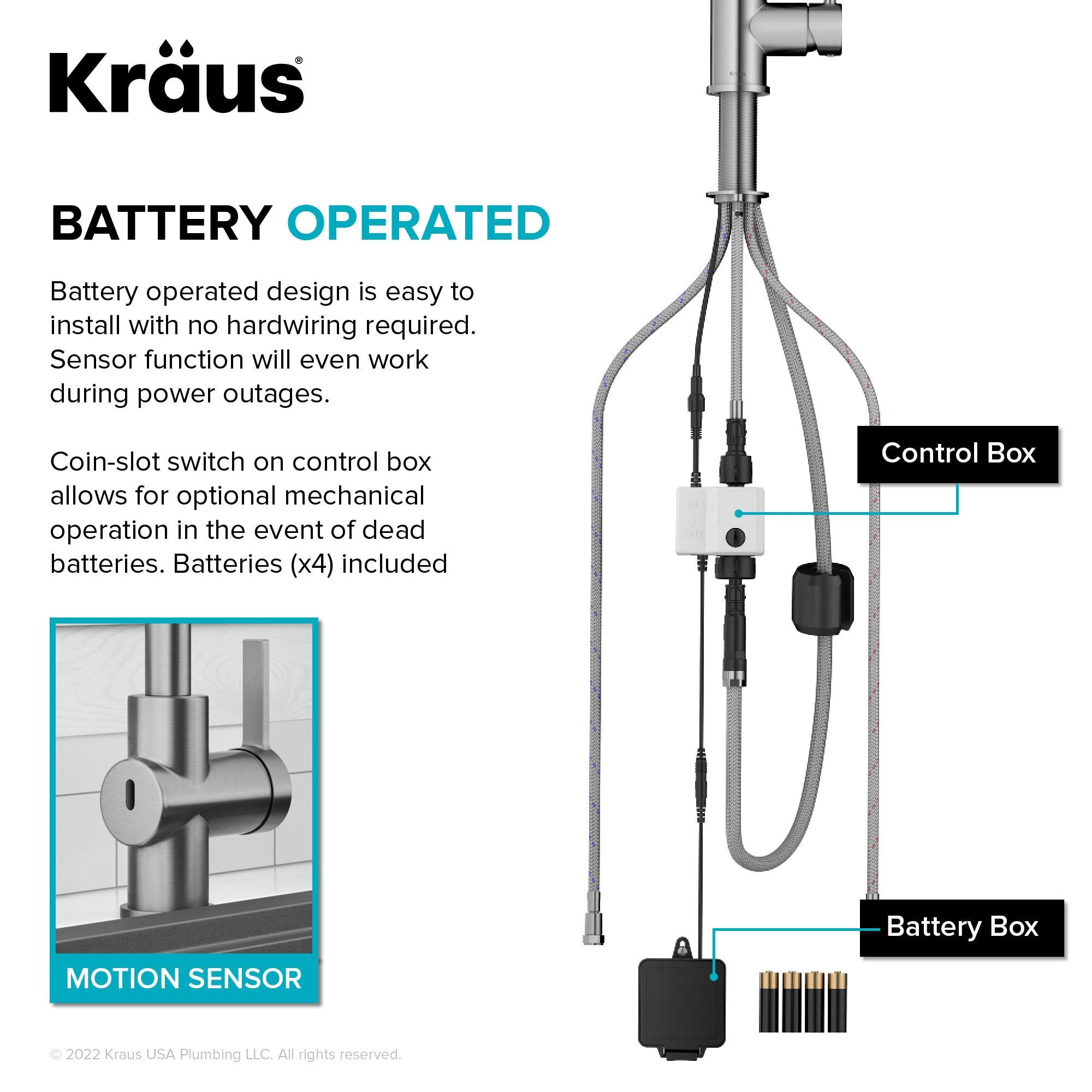 KRAUS Britt Touchless Sensor Commercial Single Handle Pull Down Kitchen Faucet