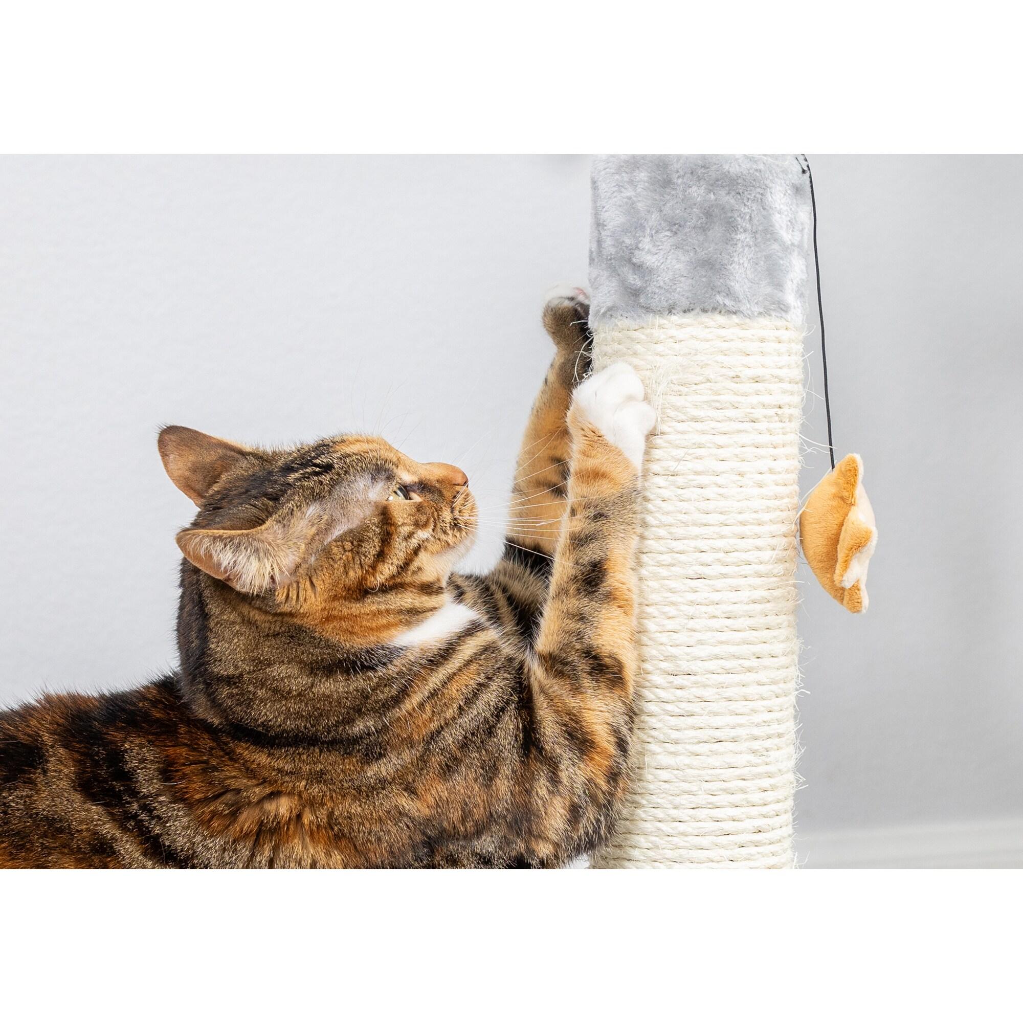 Armarkat Mouse Shape Sisal Real Wood Cat Scratcher Toy