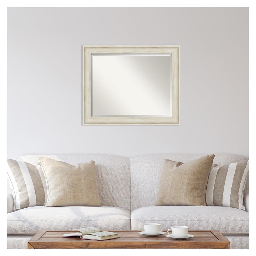 33" x 27" Regal Framed Bathroom Vanity Wall Mirror Birch Cream - Amanti Art: Beveled, Polystyrene Frame, Wall Mount