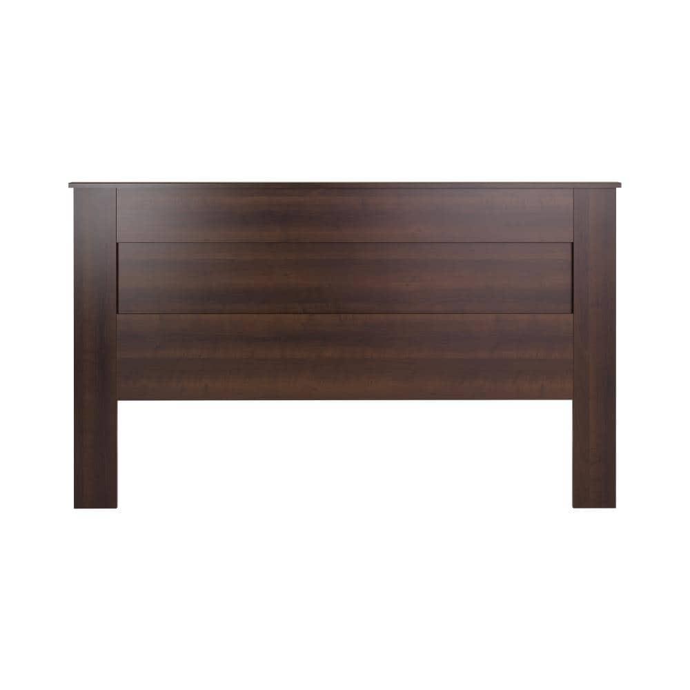 Prepac King Flat Panel Headboard Espresso Brown: 5-Year Warranty, MDF Construction, Spot Clean, King Size