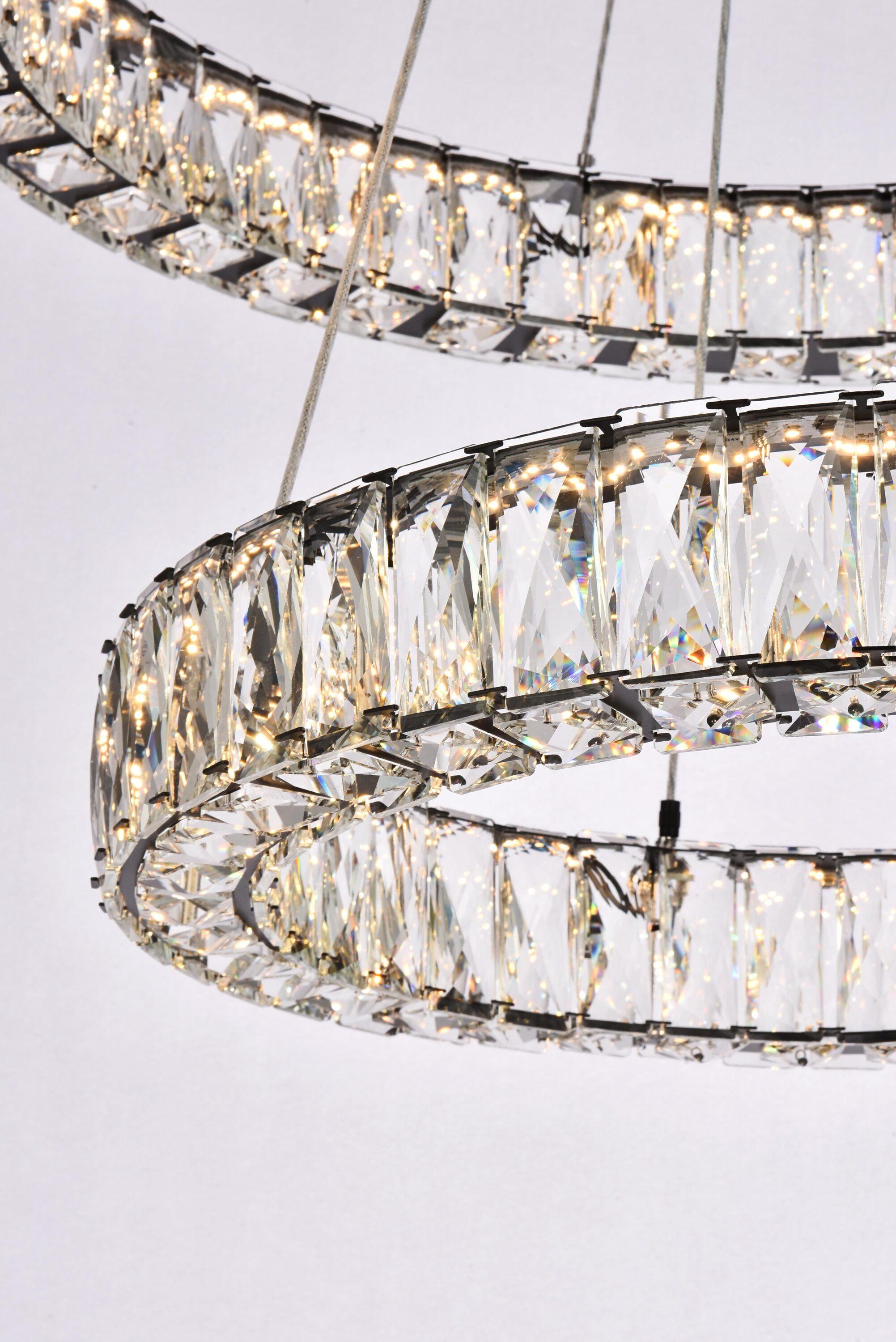 Elegant Lighting Monroe 2 - Light Chandelier in  Black