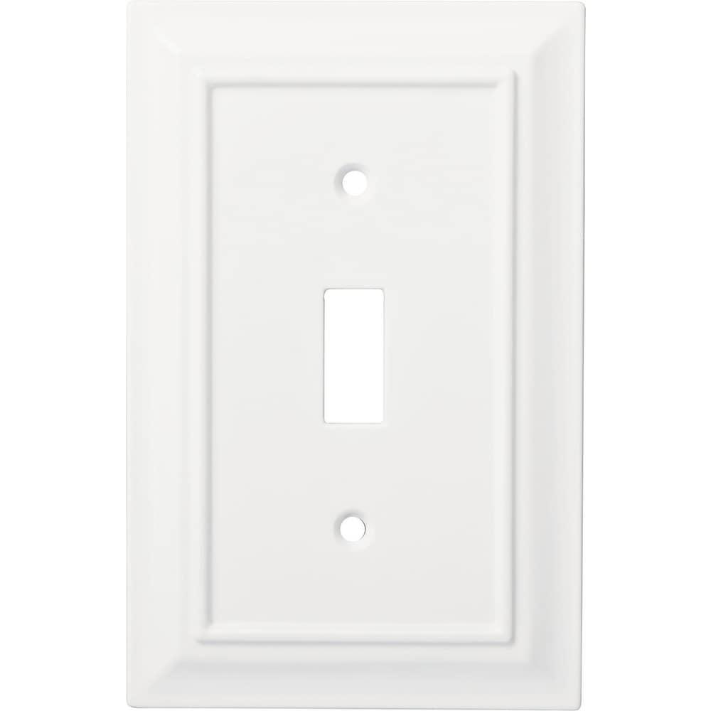 Brainerd W10762-PW Pure White Architect Single Switch Wall Plate Cover