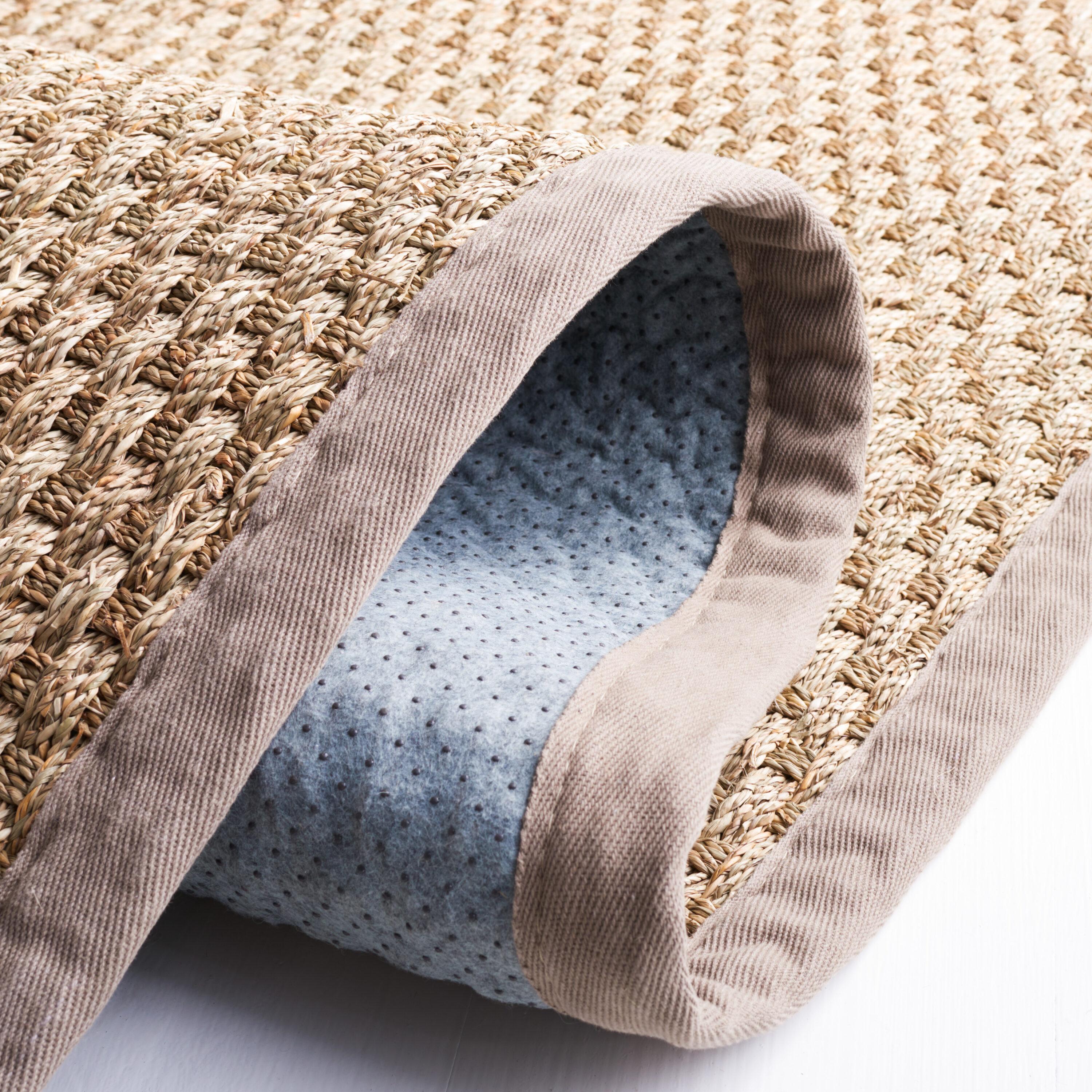 SAFAVIEH Natural Fiber Arbor Border Area Rug, Natural/Grey, 11' x 15'