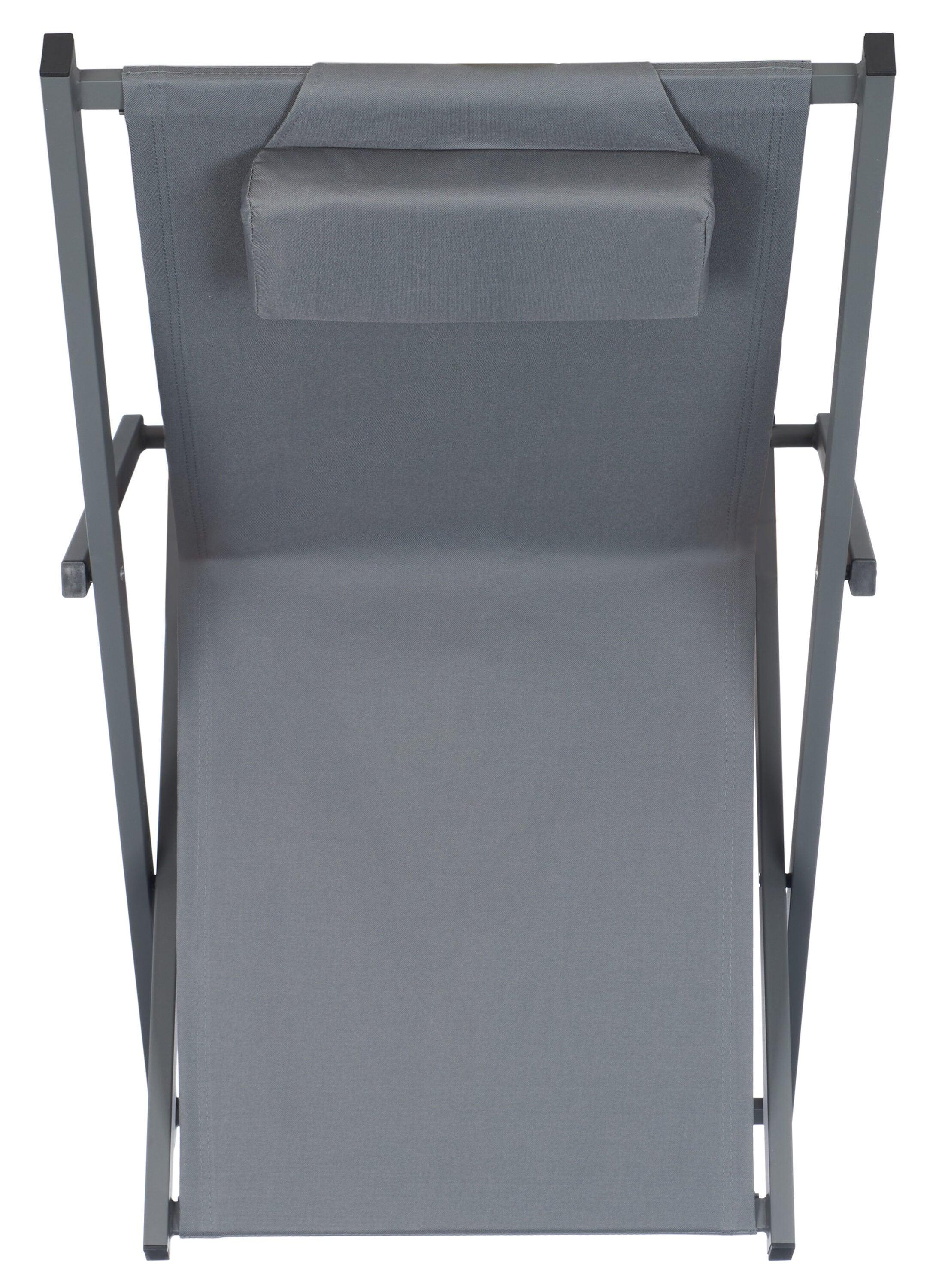 Camlin Foldable Sling Chair (Set Of 2) - Grey/Grey - Safavieh