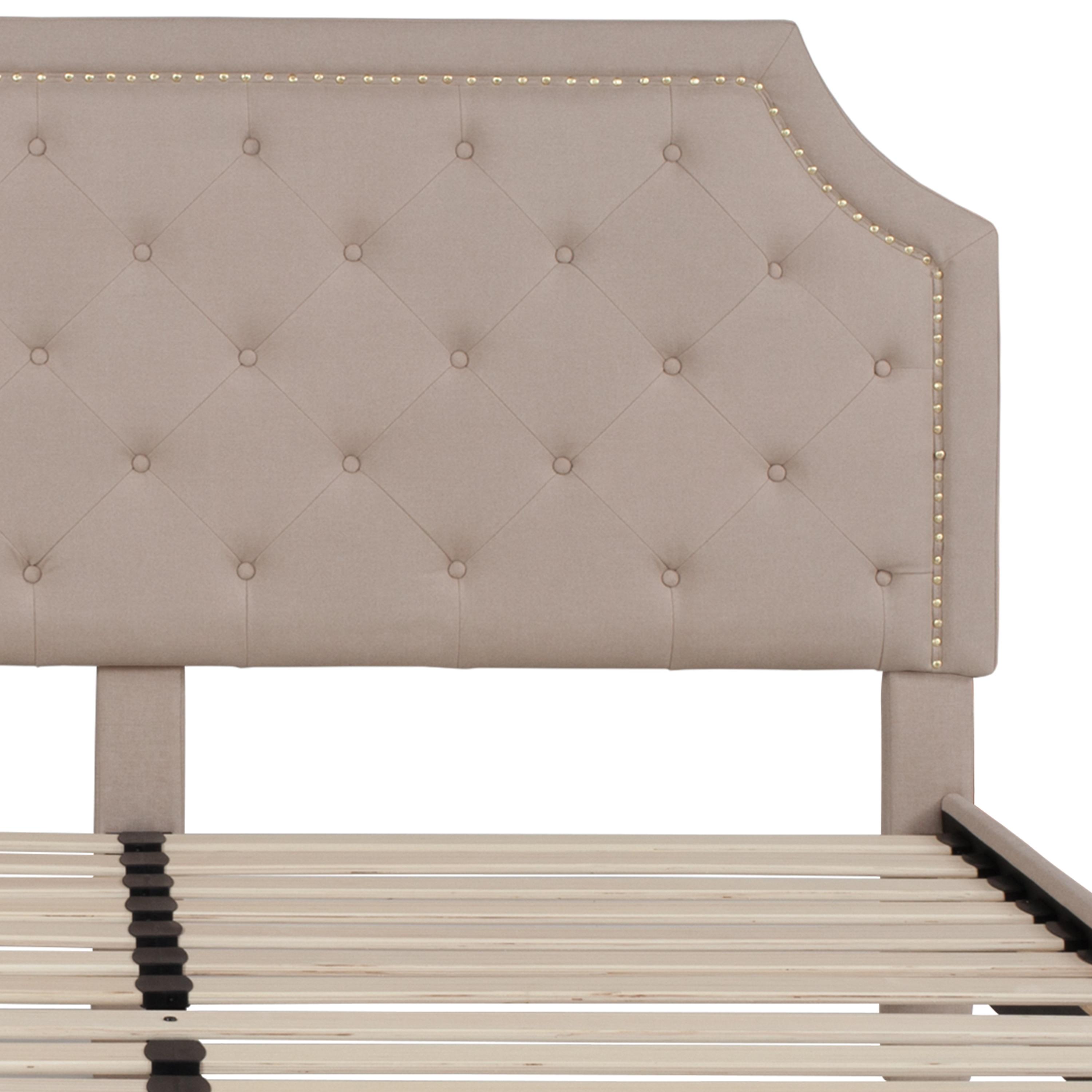 Flash Furniture Brighton Arched Tufted Upholstered Platform Bed