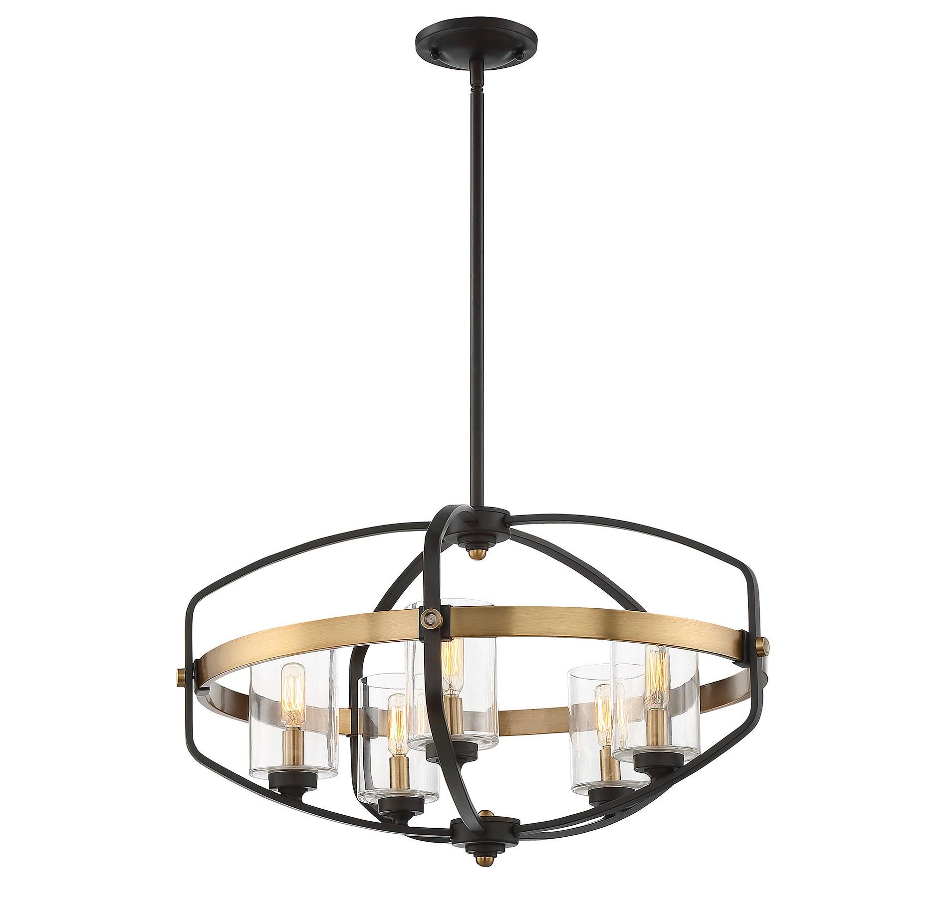 Savoy House Kirkland 5 - Light Pendant in  English Bronze/Warm Brass