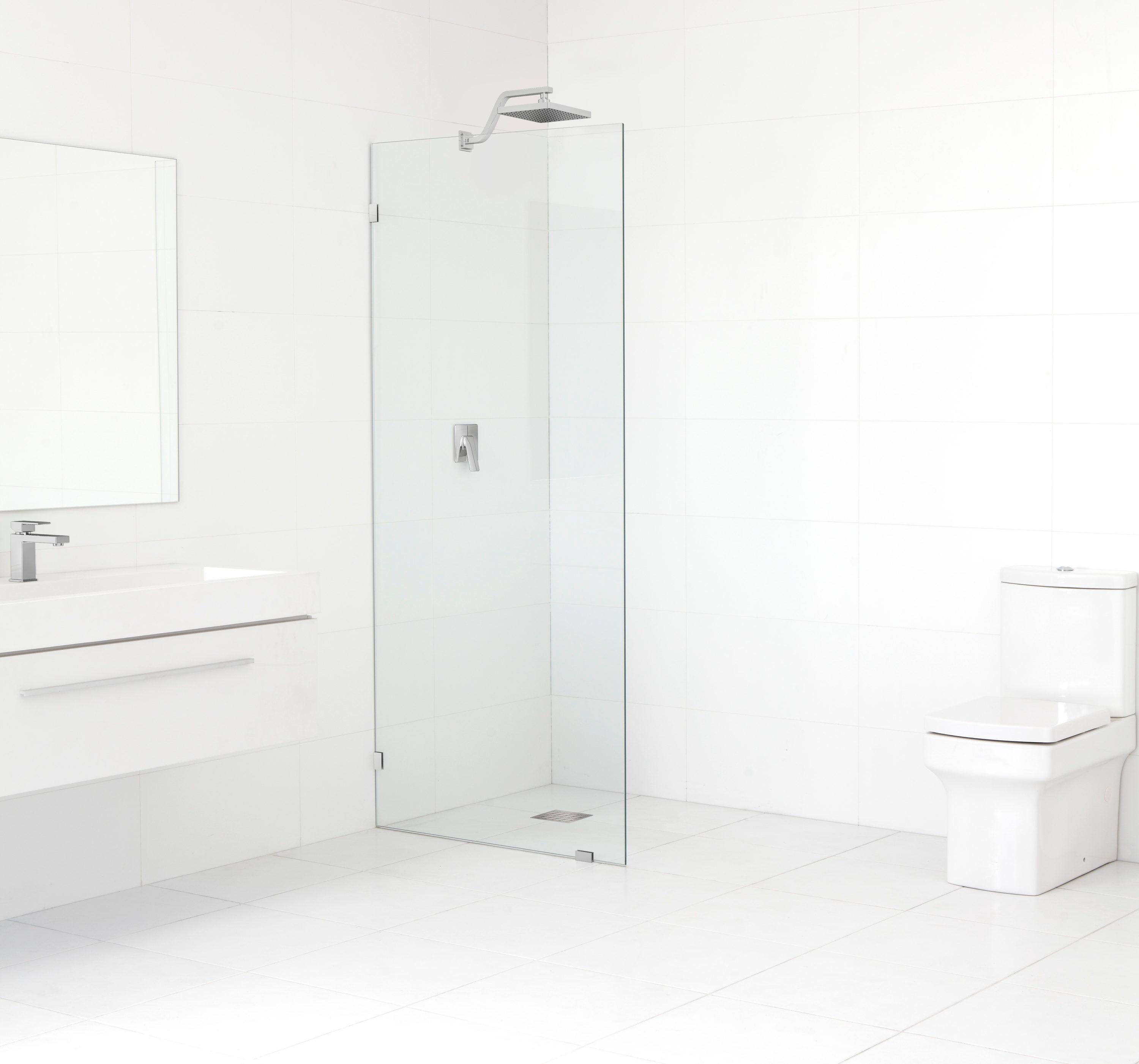 Vela 33 in. x 78 in. Fully Frameless Single Fixed Shower Panel