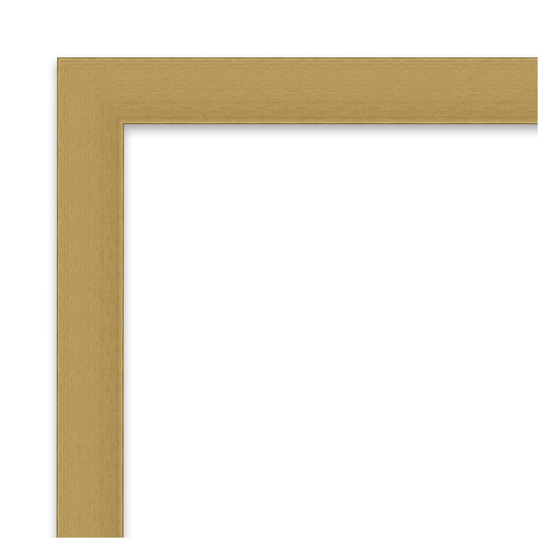 Amanti Art Grace Brushed Gold Framed Wall Mirror - 19.50 x 23.50 in