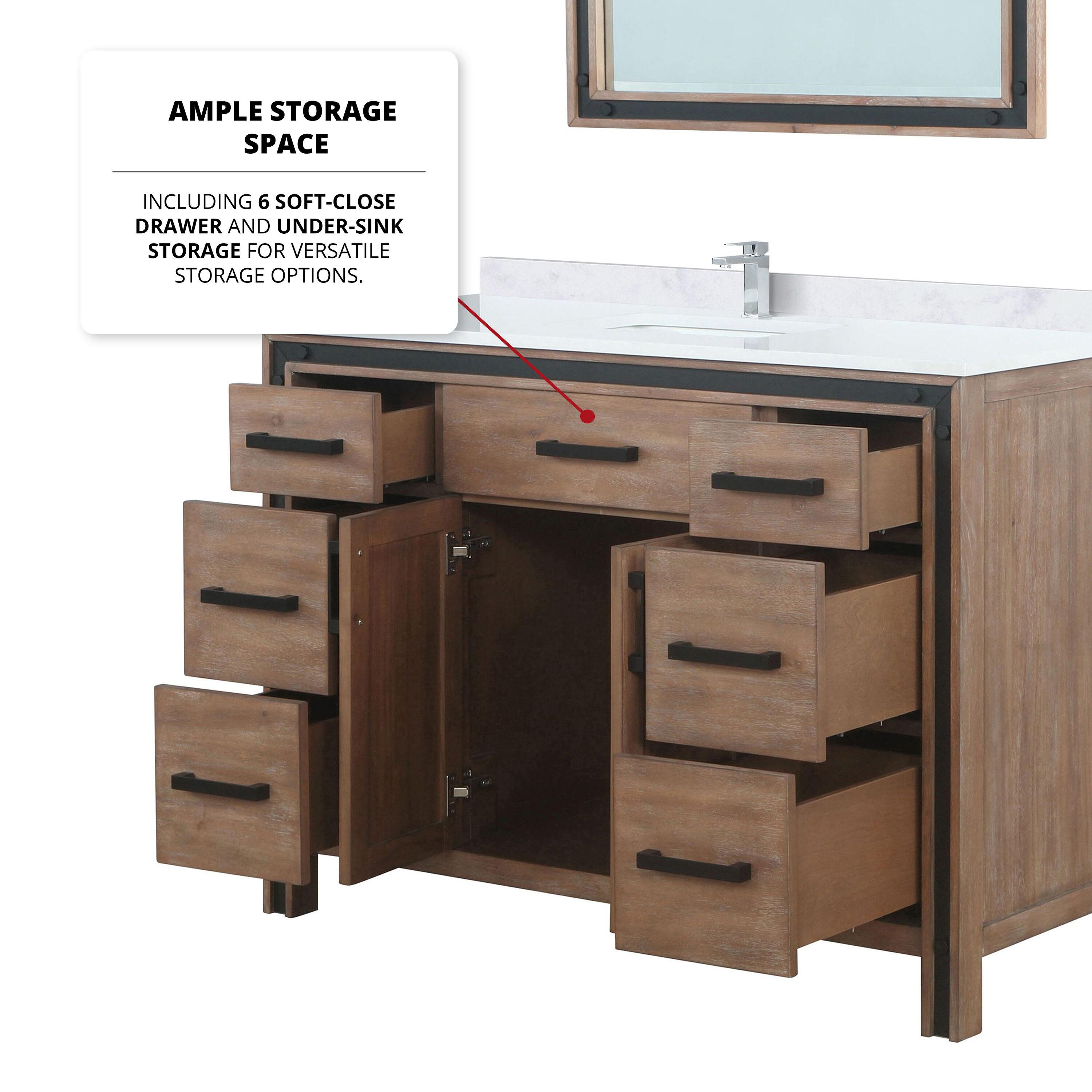 Ziva 48" Single Bathroom Vanity Set with Mirror